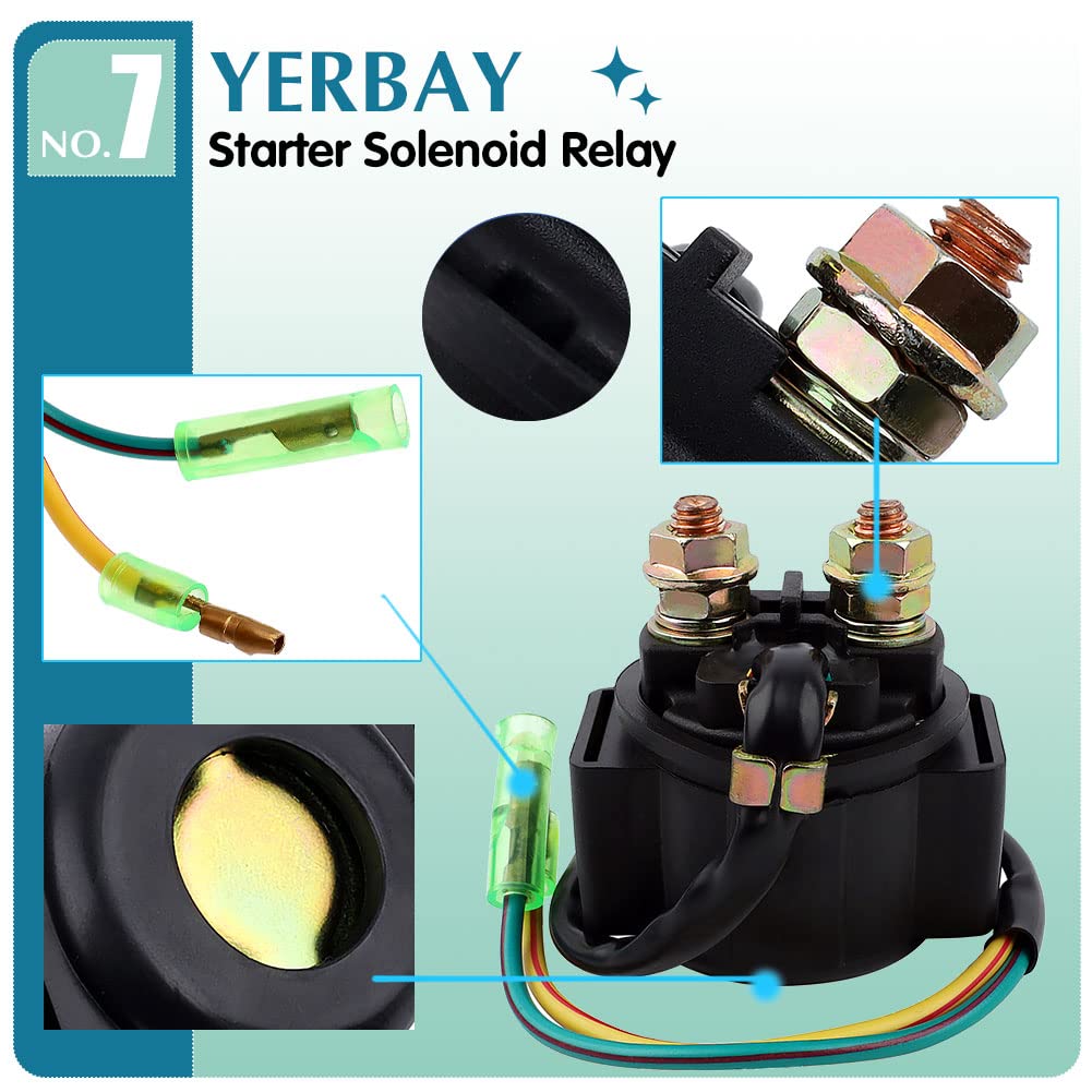 Starter Solenoid Relay for Honda TRX250 Fourtrax Recon 250 1997-2001/TRX350 Fourtrax 350 1986 1987/TRX400EX Fourtrax 400 1999-20