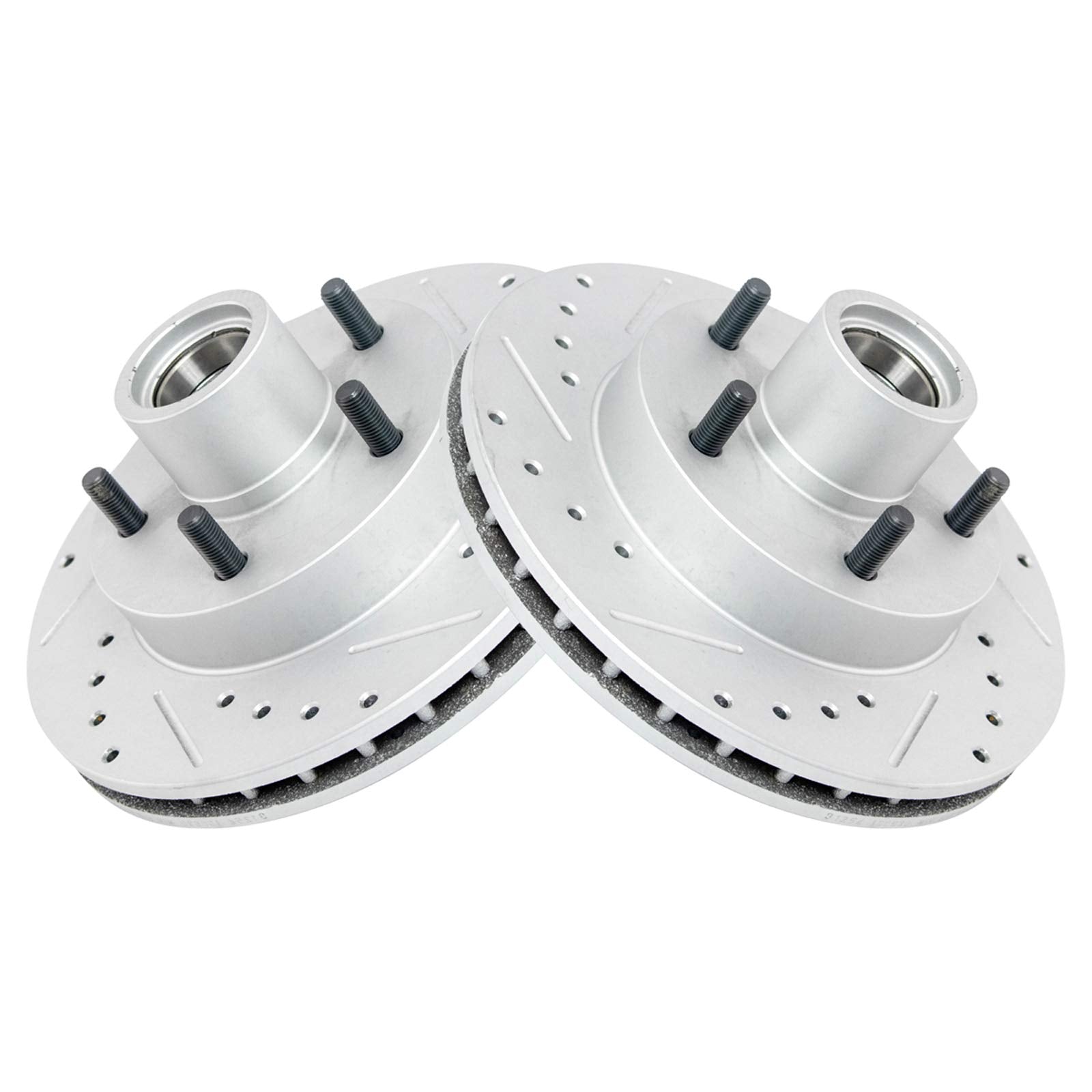 Trq Front Performance Brake Rotor Drilled Slotted Pair Set For Blazer/Blazer S10 / Hombre/Jimmy S-15 / S-15 Sonoma / S10 Pickup