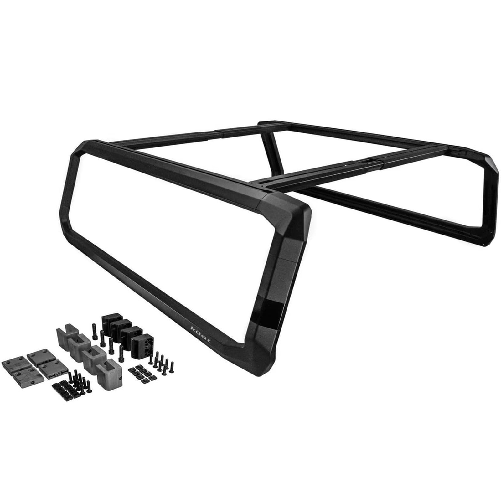 Kuat Ibex Versatile Durable Lightweight Aluminum Adjustable Truck Bed Rack - Stainless Steel Hardware Included | 1,200 Lbs Static & 300 Lbs Dynamic Weight Capacity, Ibexa1 - Mid-Size - Short-Bed