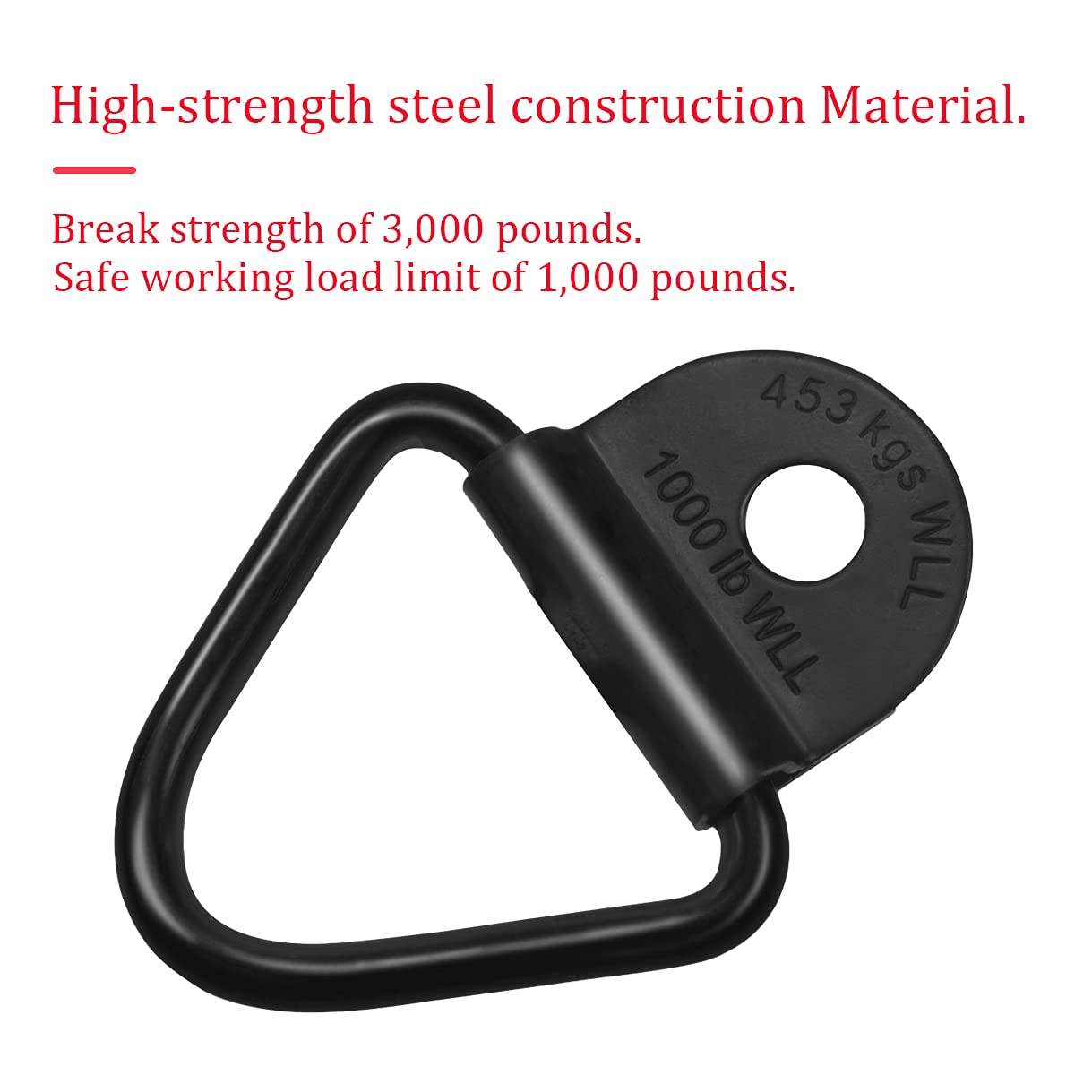 Moebulb Cargo V-Ring Tie-Down Anchors Black Steel Bolton Trailer V-Ring Tie Down For Trailers Trucks And Warehouses Replacement