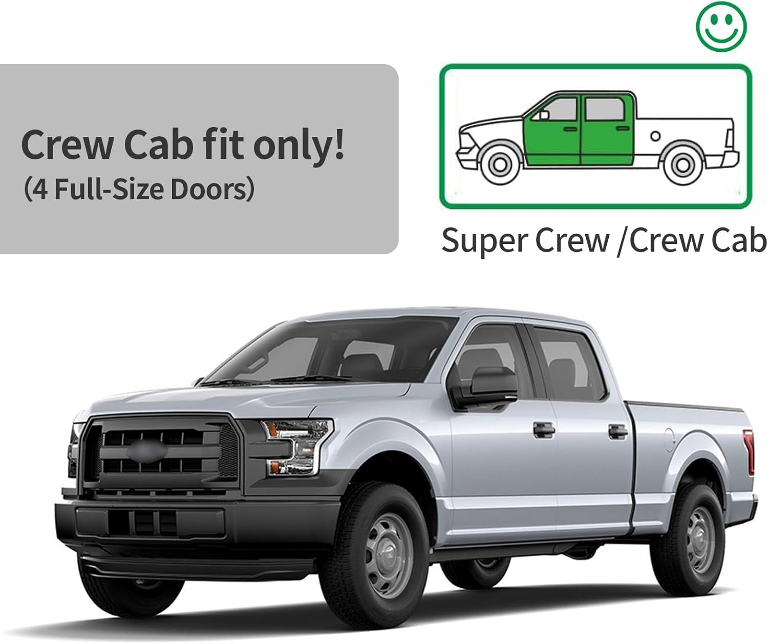 Window Rain Guard For 2019-2024 Chevy Silverado/Gmc Sierra 1500 Crew Cab, 20-24 Silverado/Sierra 2500Hd 3500Hd, Window Visor Ven