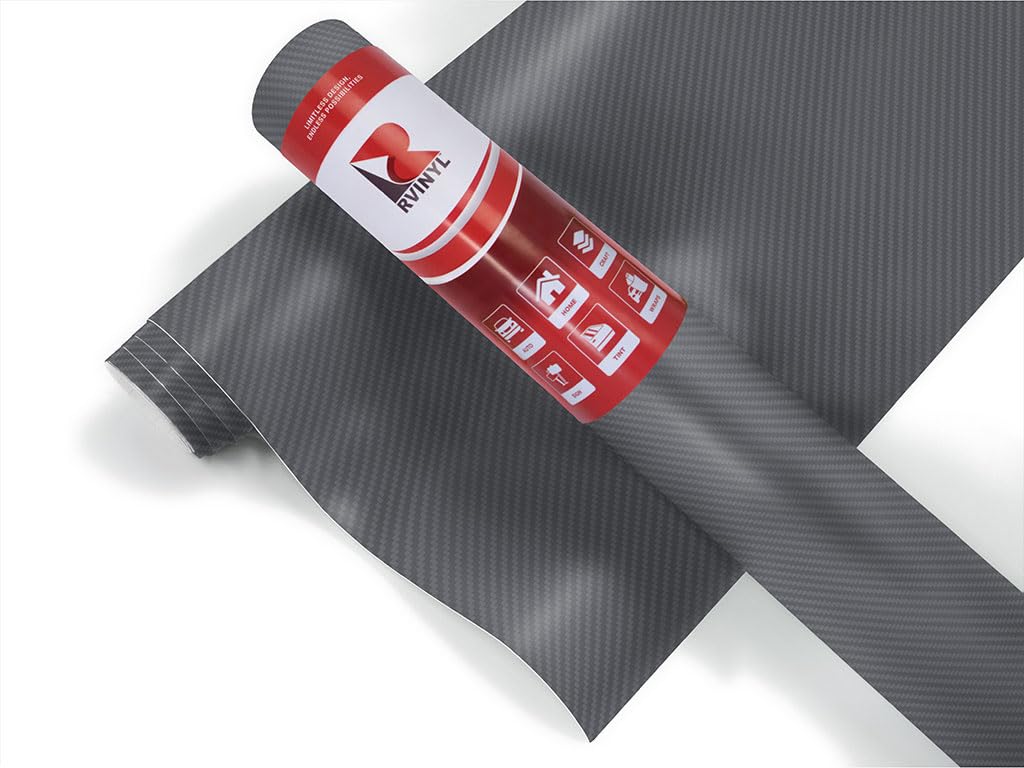 3M 2080 Series Csf201 Anthracite Carbon Fiber - 5Ft X 6 '' - Dual Cast 3D Weave Embossed Vinyl Car Wrapping Film - Vehicle Sheet