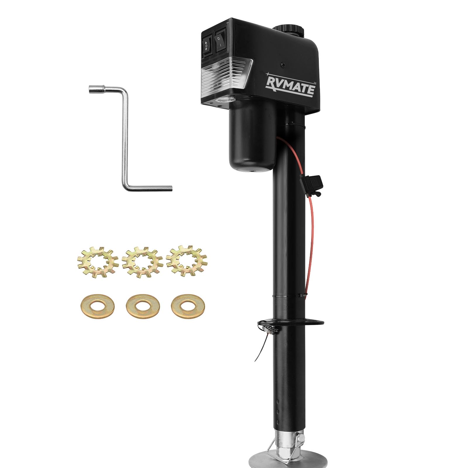 RVMATE Electric A-Frame Trailer Jack up to 3500-4000lbs Heavy Duty RV Electric Power Tongue Jack with Accessories Manual Crank H
