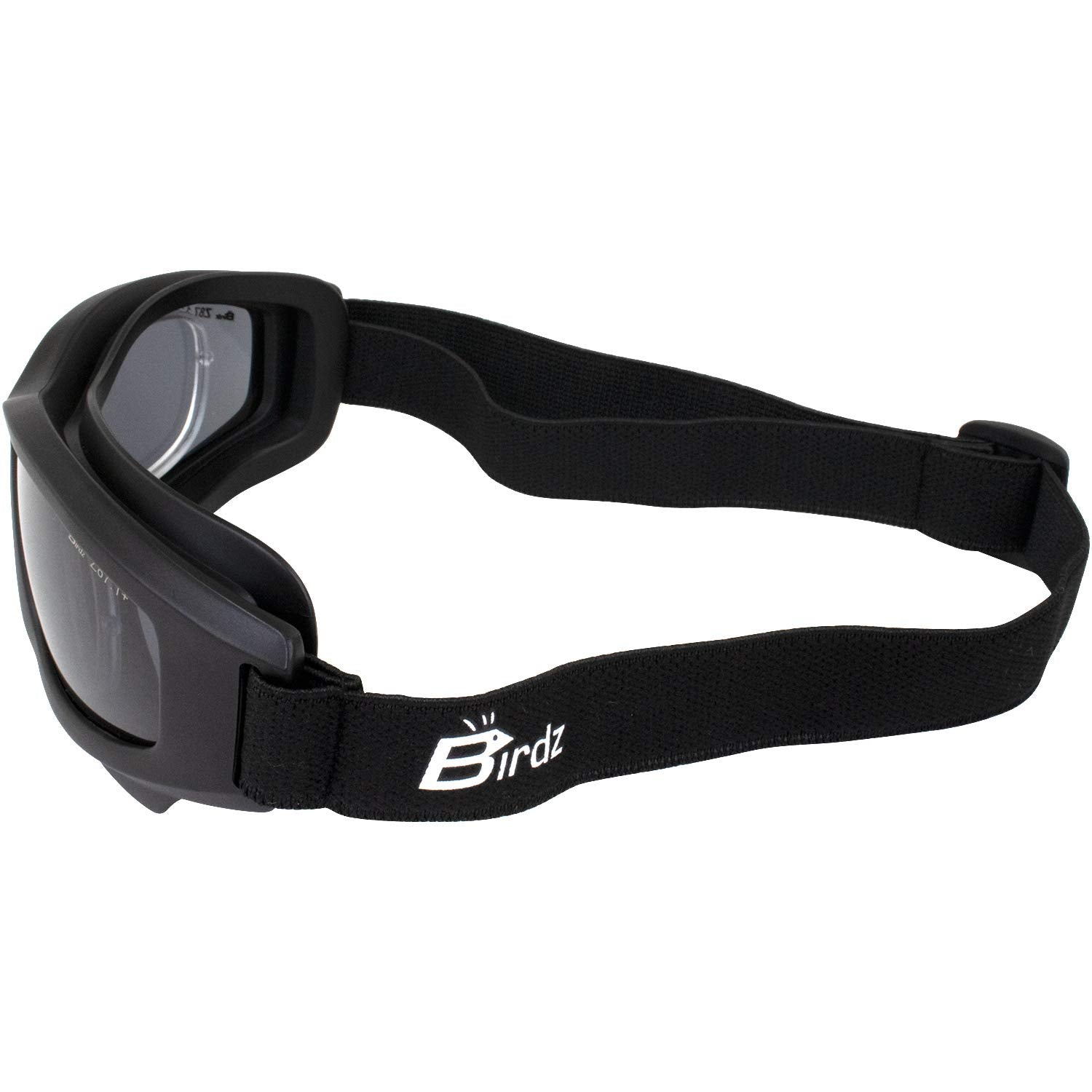 Birdz Eyewear Flyer Sports Goggles - ANSI Z81+ Safety, Clear & Smoke Lenses, Adult Size, Model FLYERCL:FLYERSM