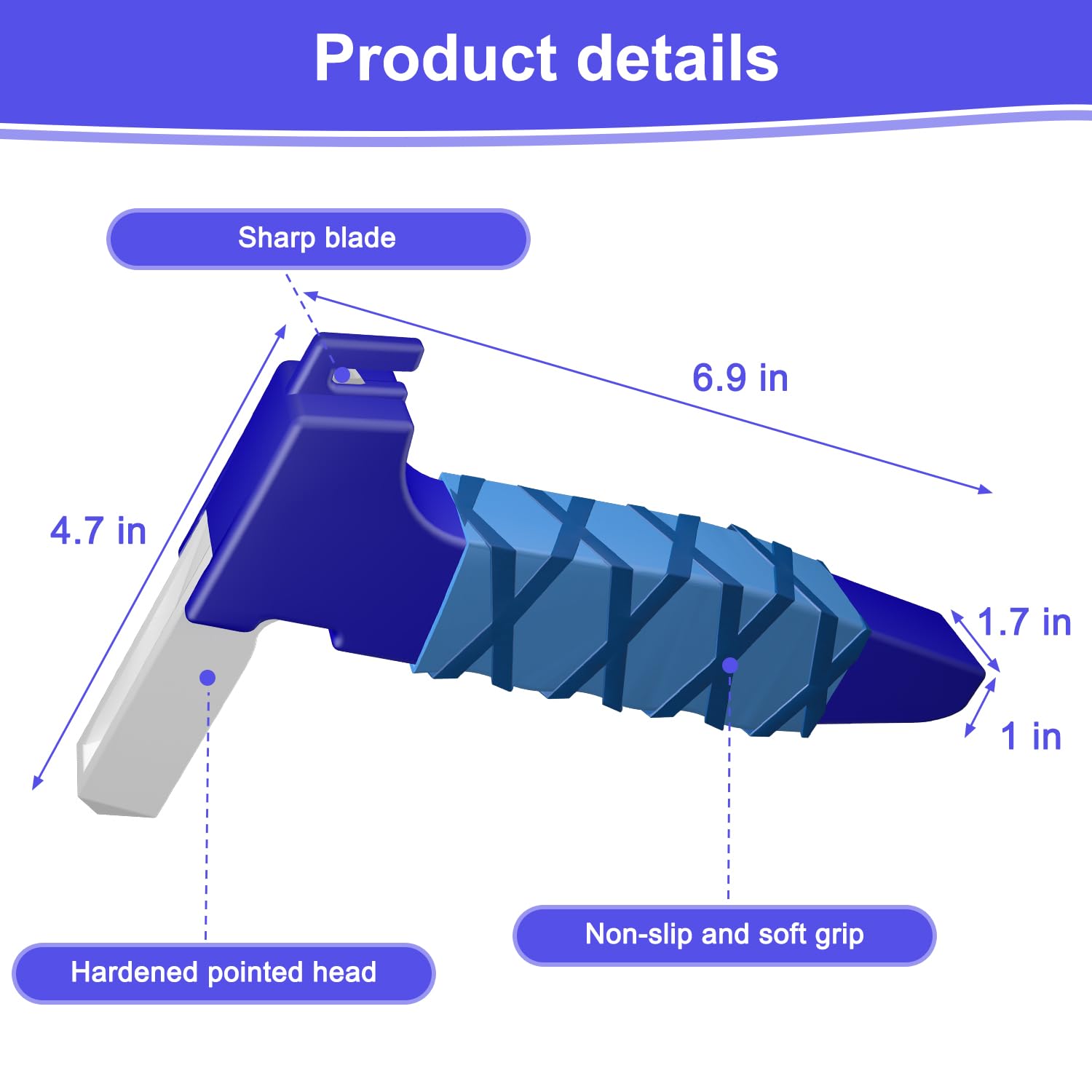 Car Door Handle Assist For Elderly - 3-In-1 Car Handle Assist Auto Cane With Seat Belt Cutter & Window Breaker Car Door Latch Ha