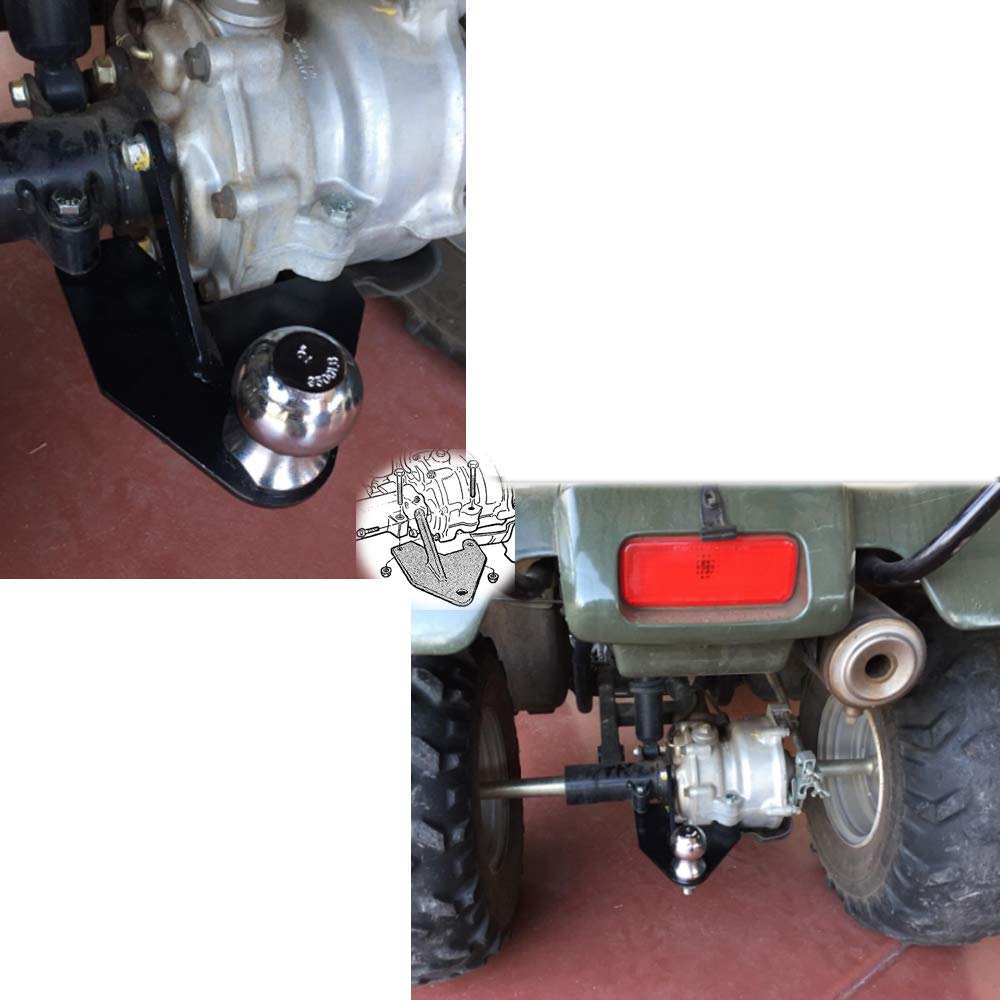 NIXFACE ATV Hitch for Honda 250 Recon TRX (1997-2018) - Black, Includes Hardware