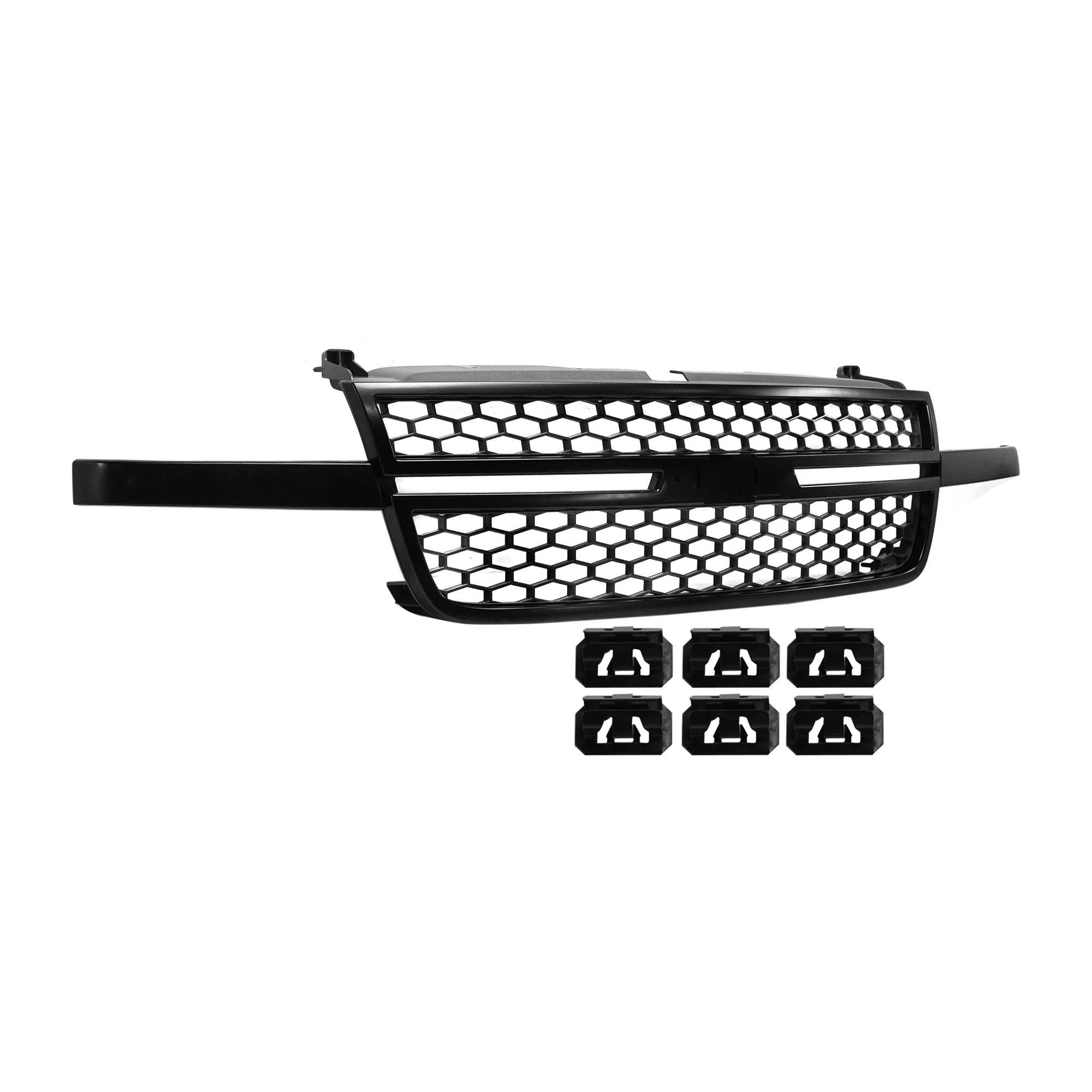 Garage-Pro Grille Assembly Compatible with Chevrolet Silverado 1500 2003-2006, Chevrolet Silverado 1500 Classic 2007 Textured Bl