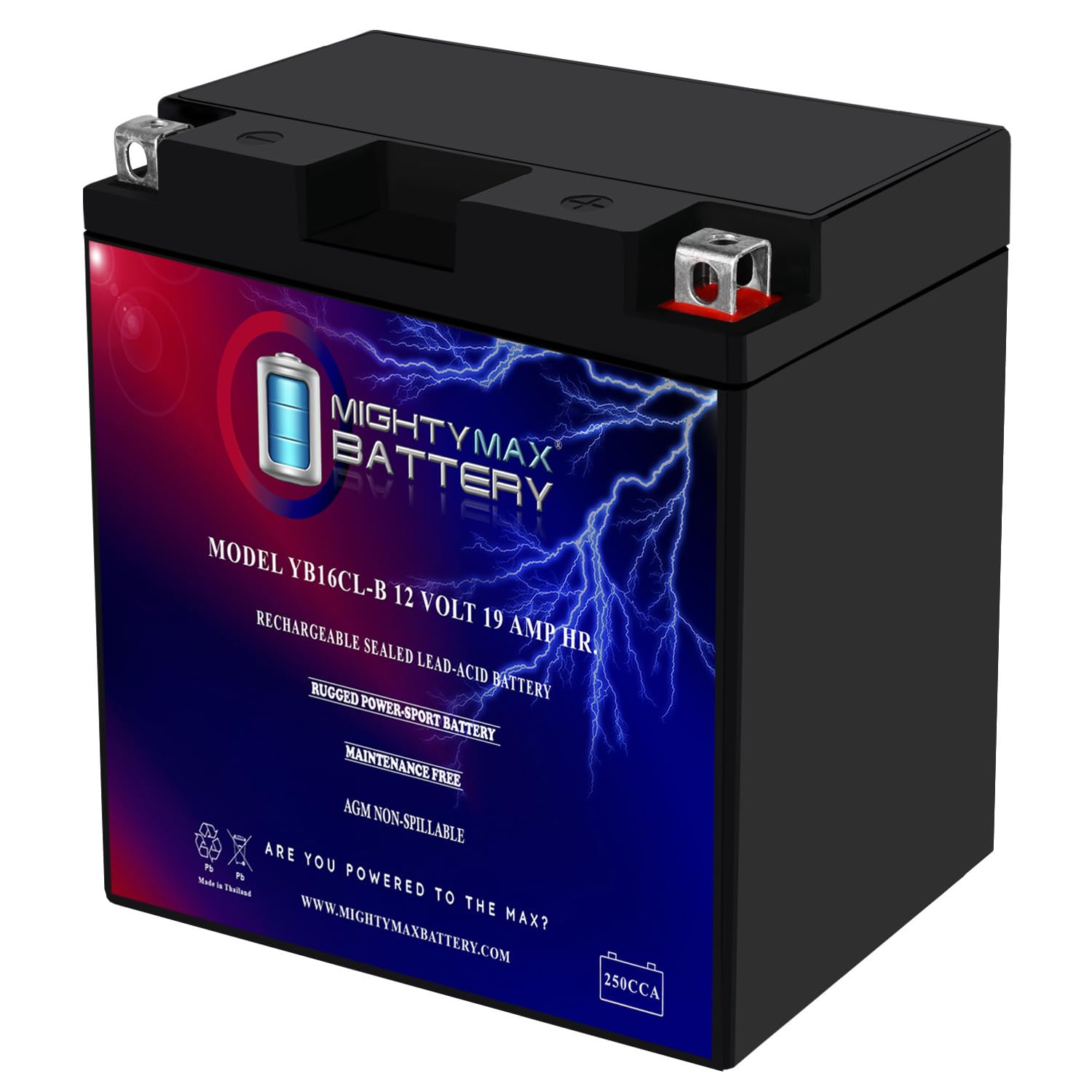 Mighty Max Battery YB16CL-B 12V 19AH Battery for Yamaha All Wave Runner Models 1987-2008