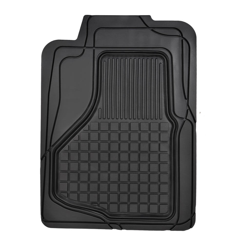 Motor Trend Premium All Weather Rubber Floor Mats for Cars SUV Trucks, Heavy Duty Universal Fit Trim to Fit Protection Floor Lin