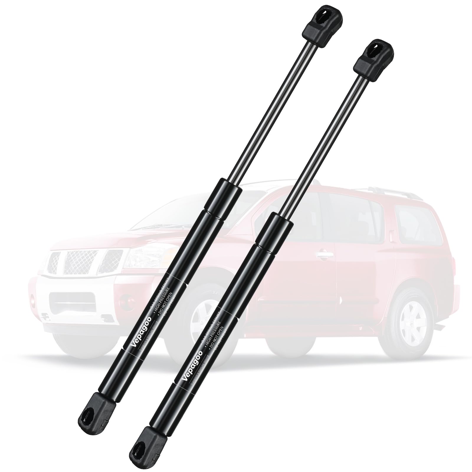 2 Front Hood Gas Lift Supports Struts Shocks Springs for 2004-2012 Nissan Titan or 2004 Nissan Pathfinder or 2005-2013 Nissan Ar