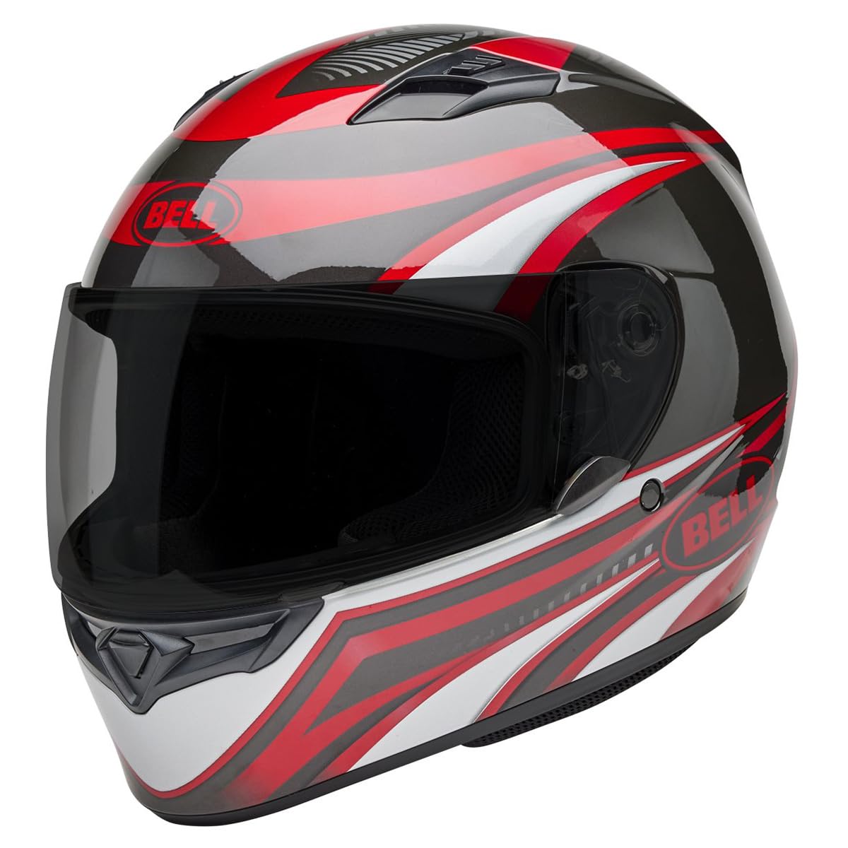 Bell Qualifier Full-Face Motorcycle Helmet (Gloss Conduit Red/Silver - Large)