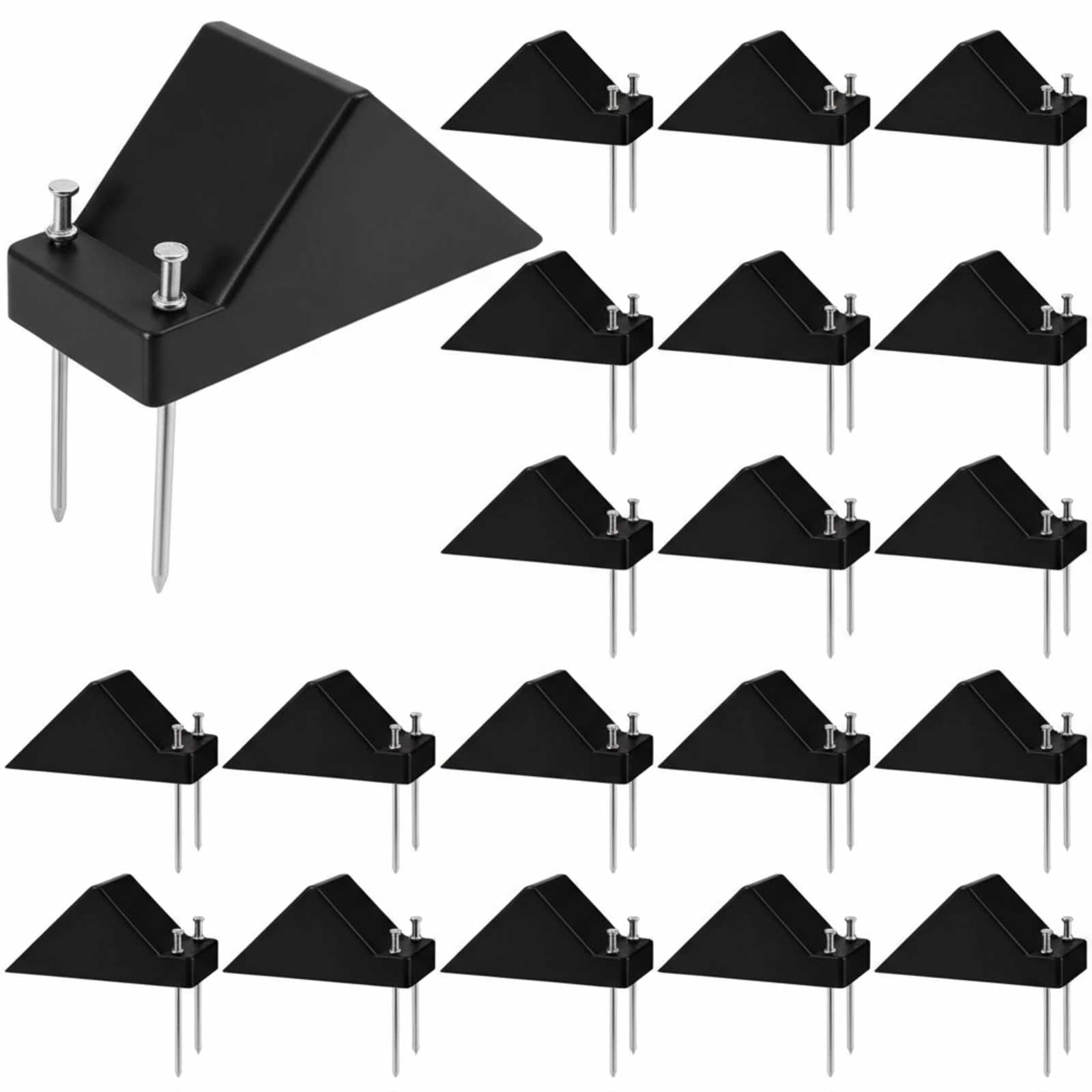 Zonon 20 Pcs 5 Inch Plastic Pipe Chocks with Nails Heavy Duty Pipe Stabilization Wedges for Pipes up to 16 Inch Durable Reusable
