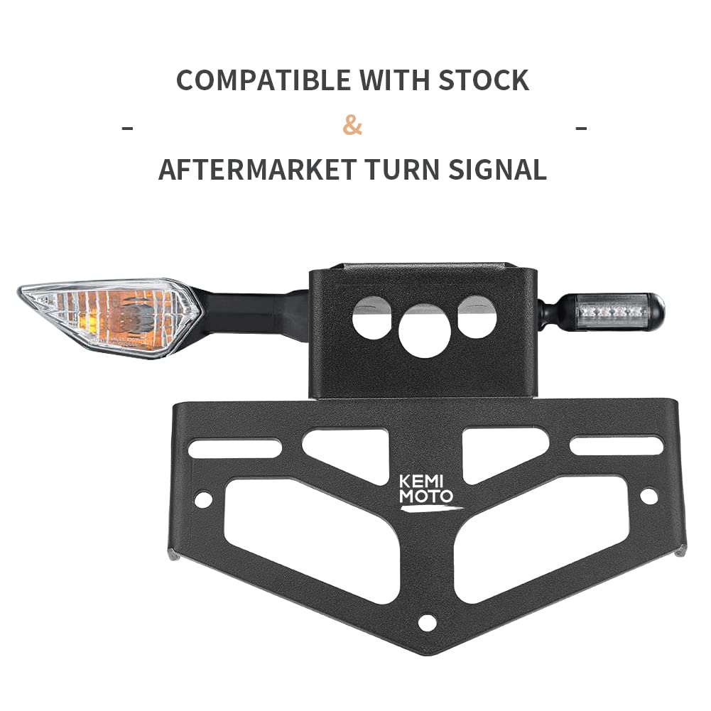 KEMIMOTO Compatible with 2023 2022 2021 Ninja 650 Fender Eliminator Compatible with Z650 ZX650 Ninja 650 License Plate Bracket N