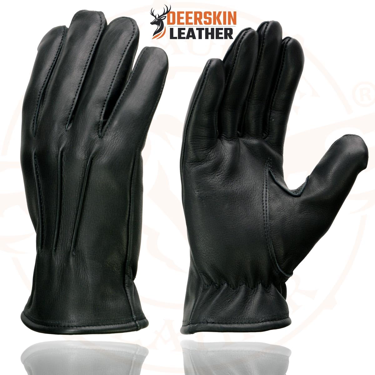 Milwaukee Leather Sh865 Men'S Black Thermal Lined Usa Deerskin Leather Motorcycle Winter Rider Gloves - Medium