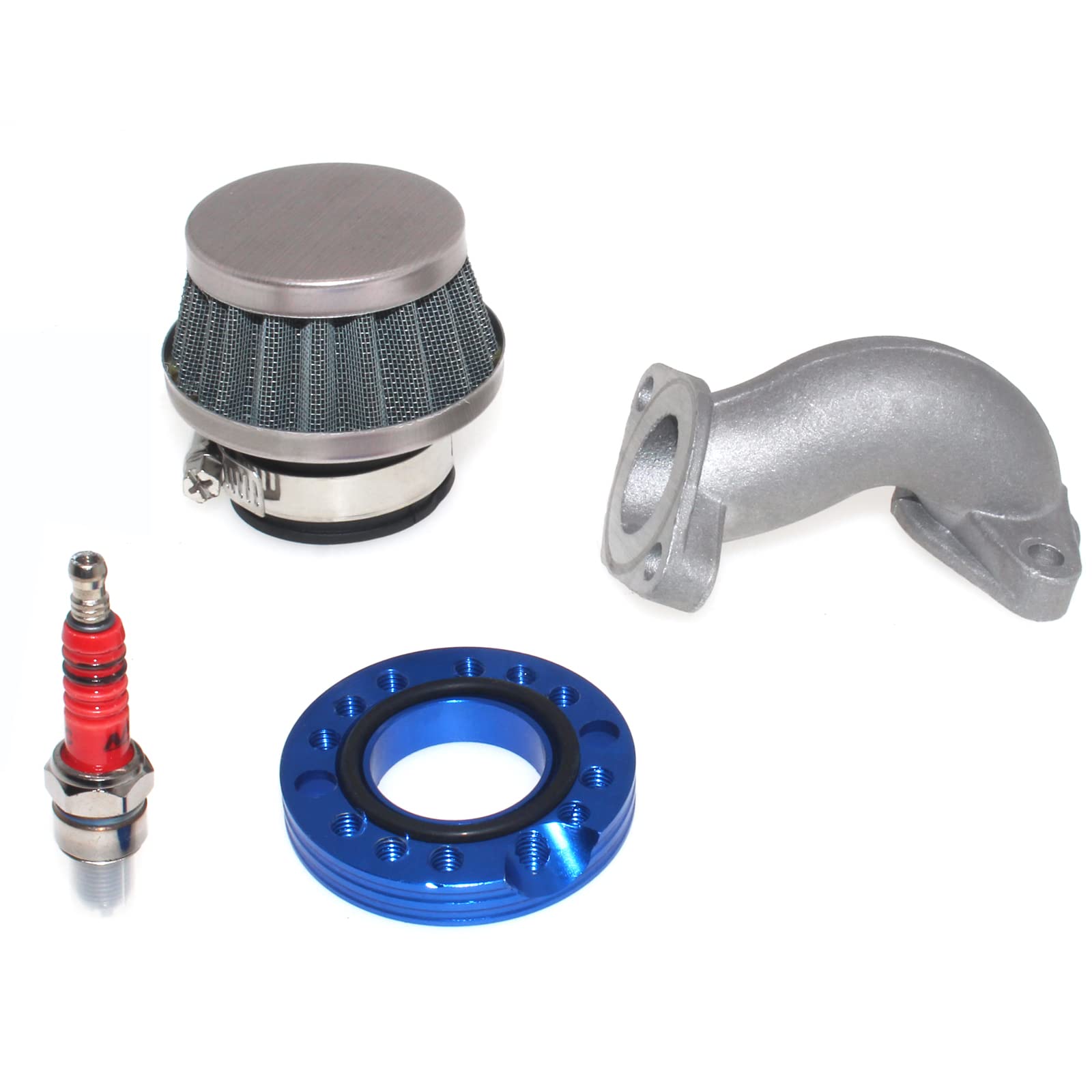 RUITONDA PZ20 Carburetor for 125/110/90/70/50 ATV & Dirt Bikes - 4-Stroke Engine with Inlet Pipe Manifold Kit