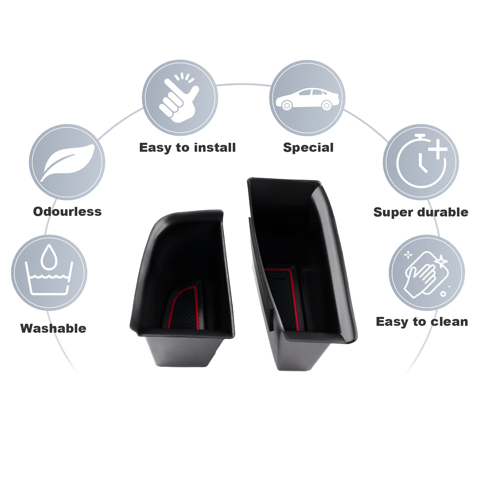 Sktu Car Door Side Storage Box For 2019-2025 Mazda3 2020-2025 Cx-30 Cx30 Door Handle Organizer Mazda Cx30 2024 Accessories Phone