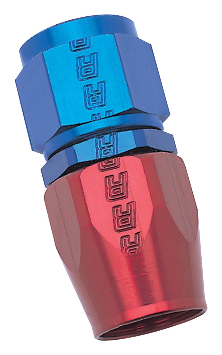 Russell/Edel 610010 Red/Blue Anodized Aluminum -4An Straight Hose End