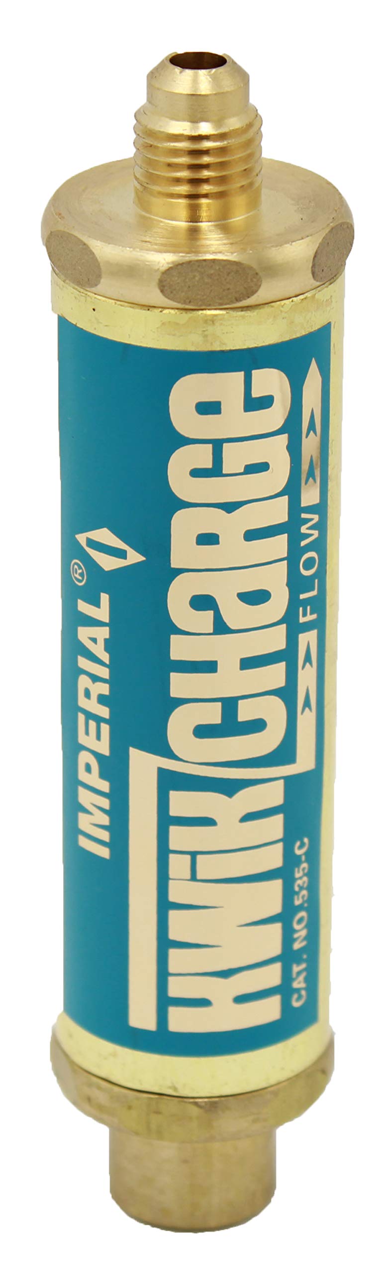 Imperial Tool Kwik Charge Liquid Low Side Charger - 1/4” SAE, Brass, Gold, Model 535C
