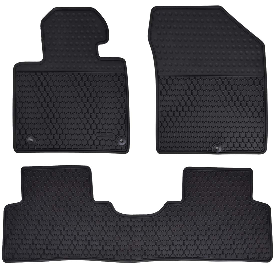 Megiteller Car Floor Mats Custom Fit for Hyundai Santa Fe 2019 2020 Odorless Washable Heavy Duty Rubber (All Weather) Floor Line