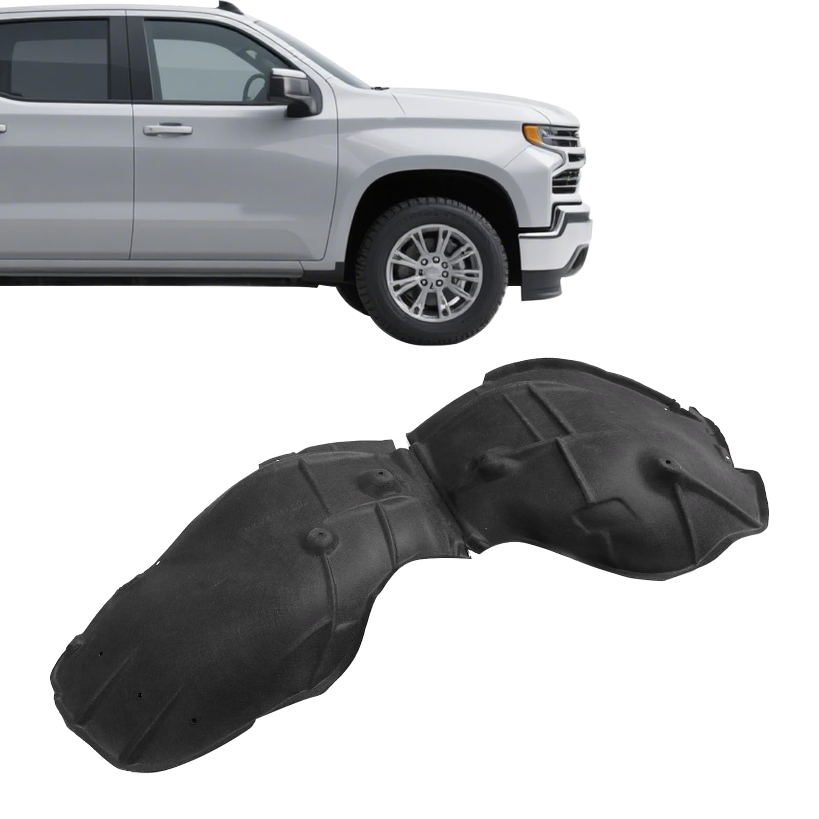 Sekeseauto Fender Liner, Front Passenger Side, Fit for Chevy Silverado 1500 2019-2022, Replace# 84533747 GM1249292, Front Wheel 