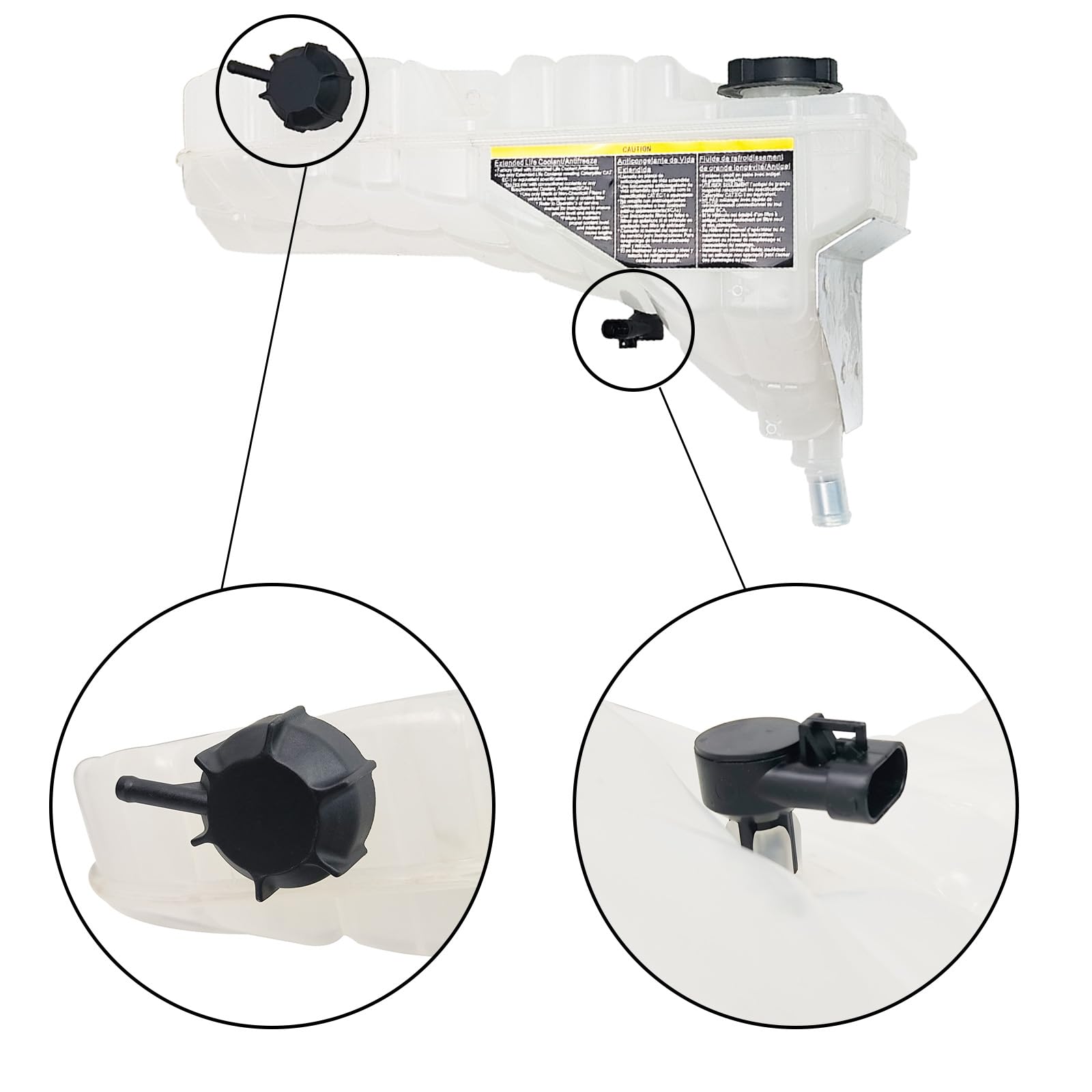 ASTAMOTOR 603-5403 Front Engine Coolant Reservoir Water Expansion Tank Fit For Kenworth T600 T660 T800 W900 & Peterbilt 348 365