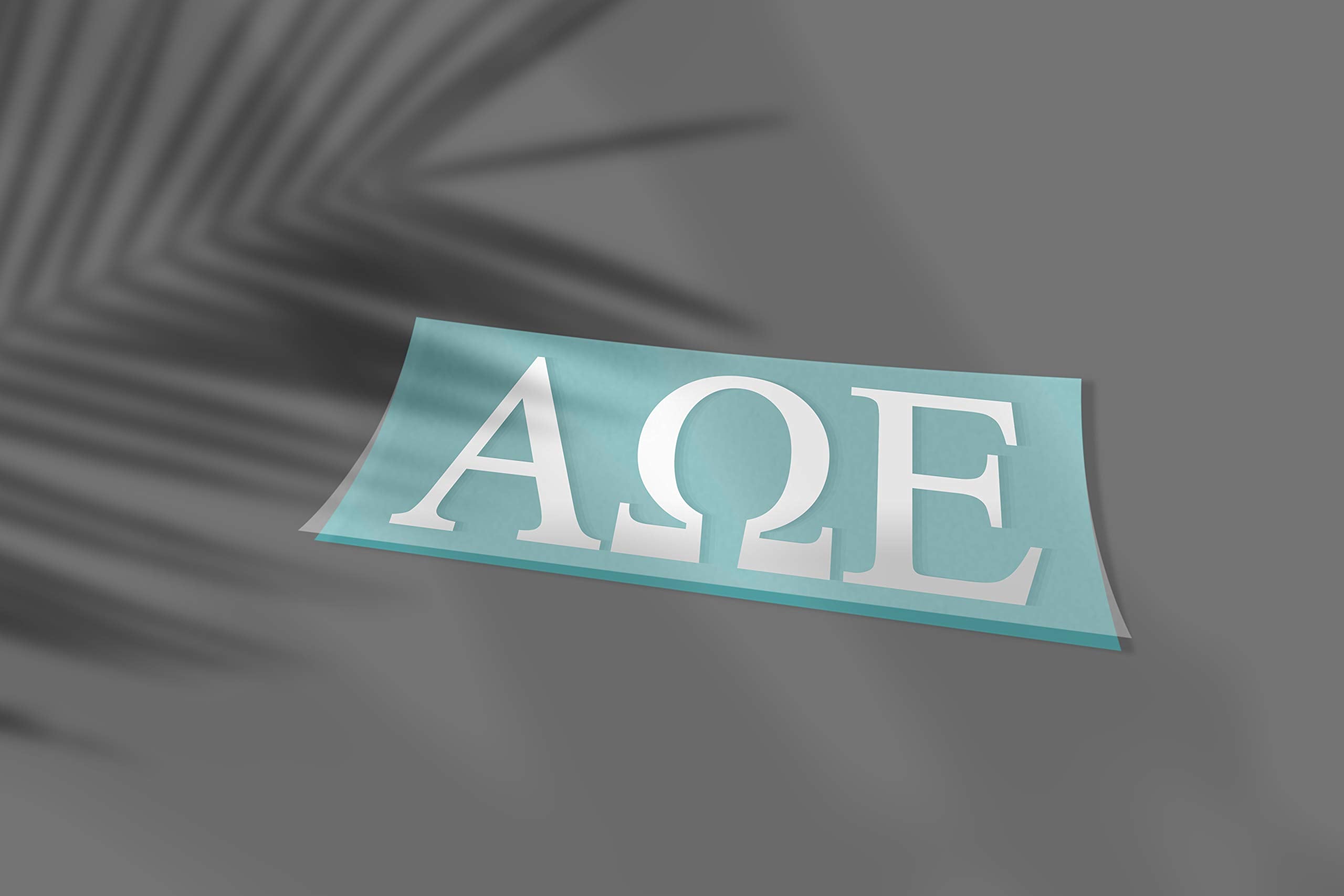 Pro-Graphx Alpha Omega Epsilon Greek Sorority Sticker Decal, 2.5 Inches Tall, White