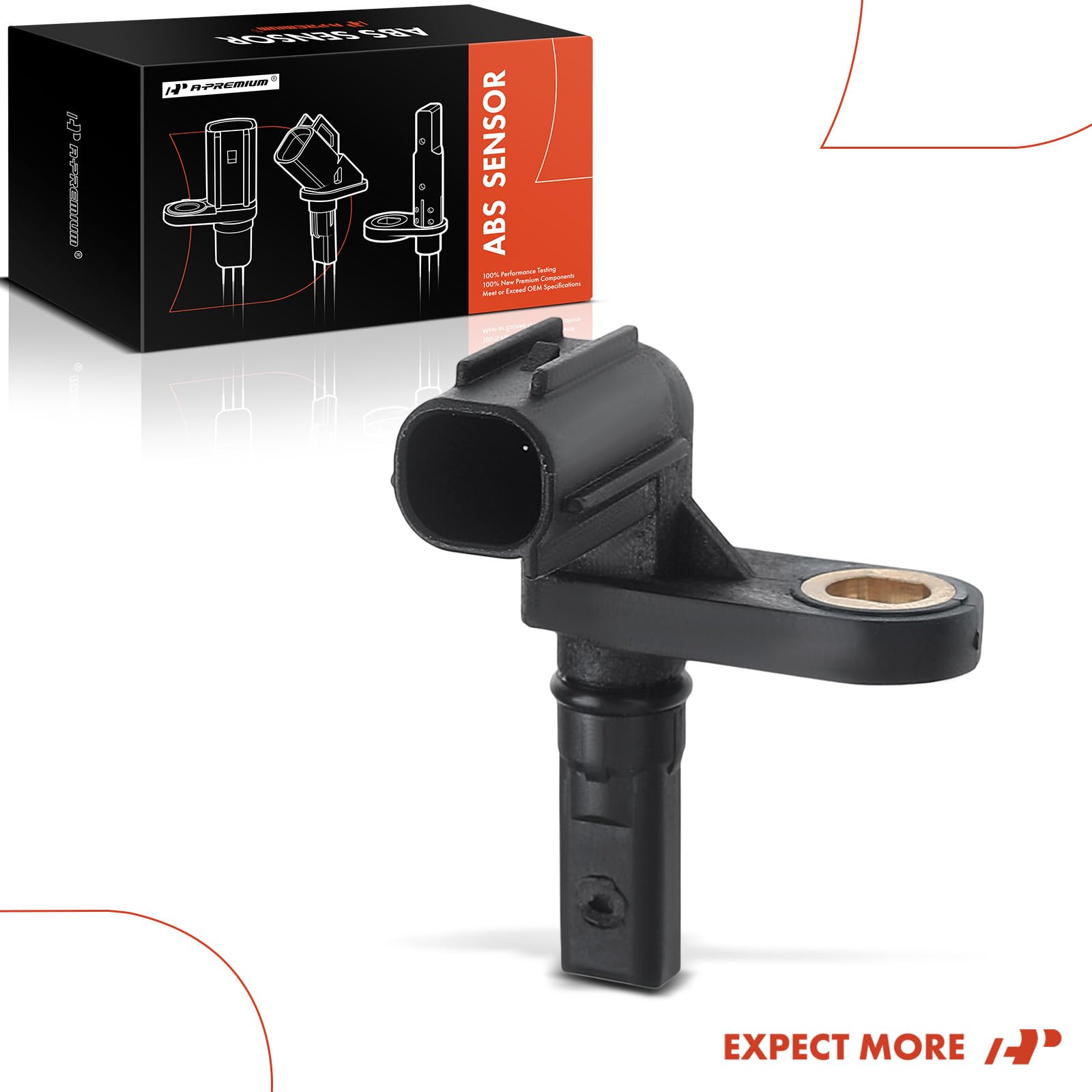 A-Premium Left Abs Wheel Speed Sensor - Compatible With Toyota Models - Sequoia 2008-2017, Tundra 2007-2017 - Driver Side, Repla