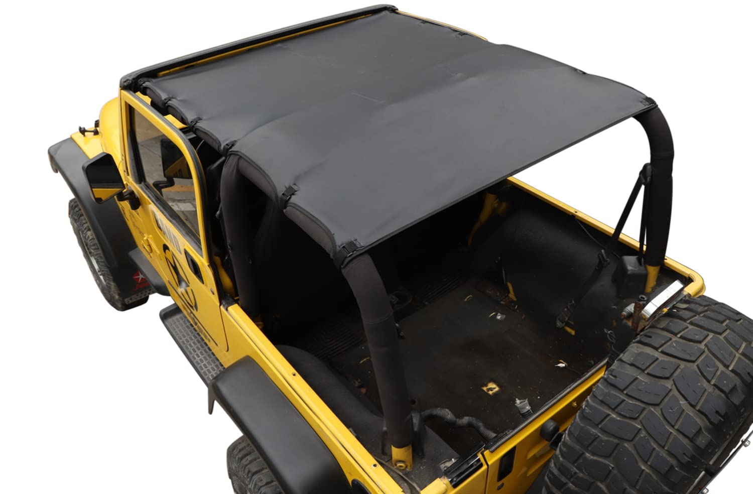 for Jeep TJ 19972006 Leather Bikini Top UV Protection Sun Shade Cover Waterproof Front & Rear Passengers