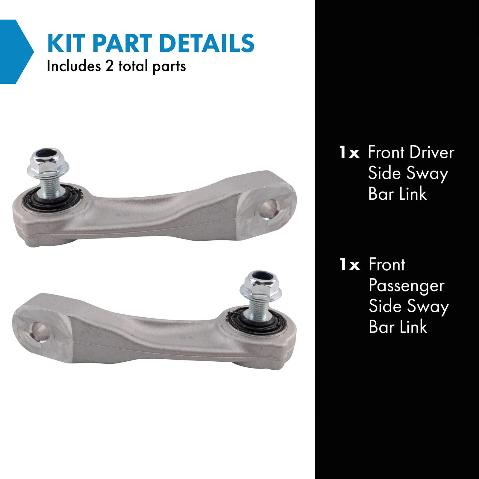 Trq Front Sway Bar Stabilizer Link Set Compatible With 2015-2020 Mercedes-Benz C300 2016-2018 C350E C63 Amg C63 Amg S 2019-2020