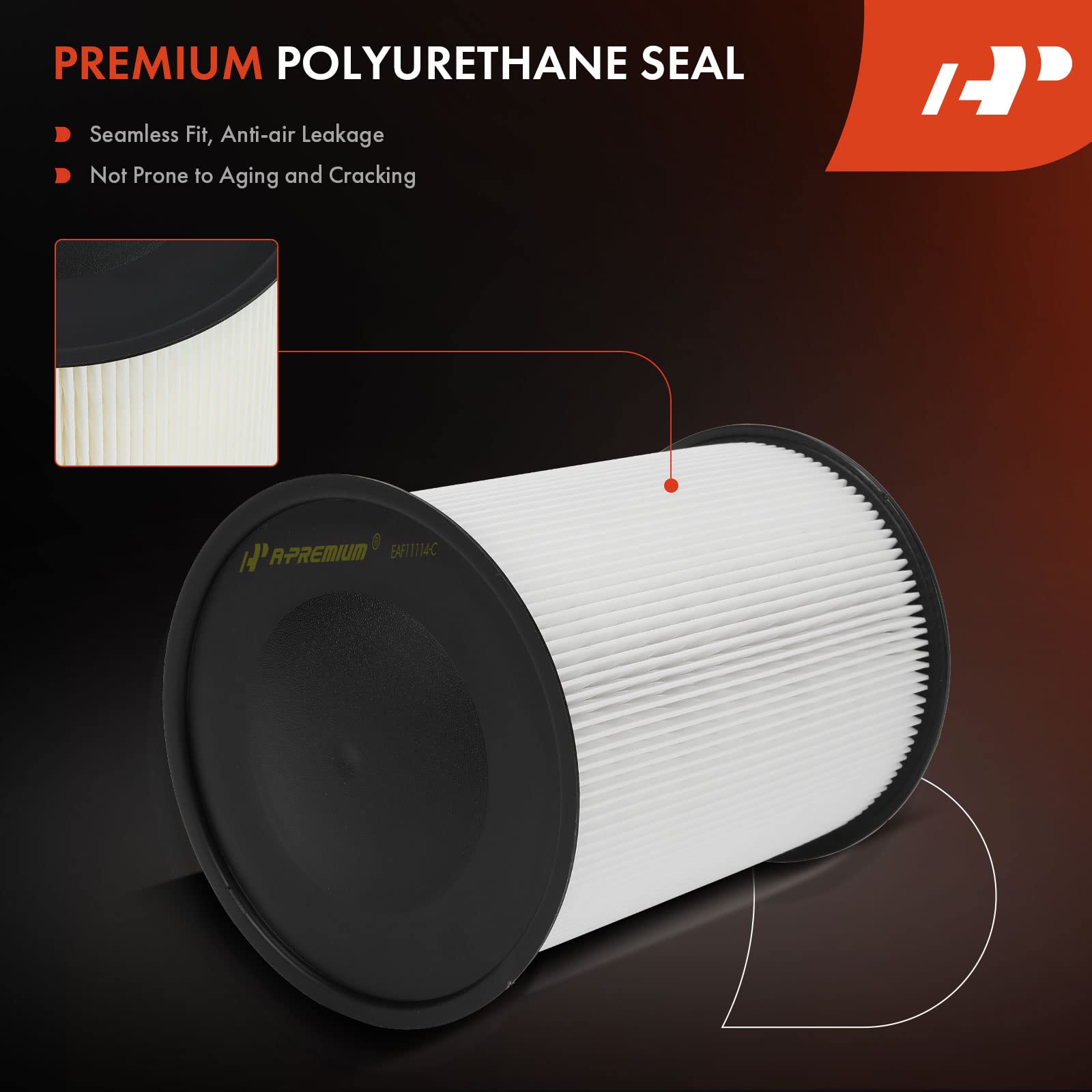 A-Premium Engine Air Filter Compatible with Ford Escape, Focus, Transit Connect & Lincoln MKC, 2012-2019, Radial Seal, Replace#