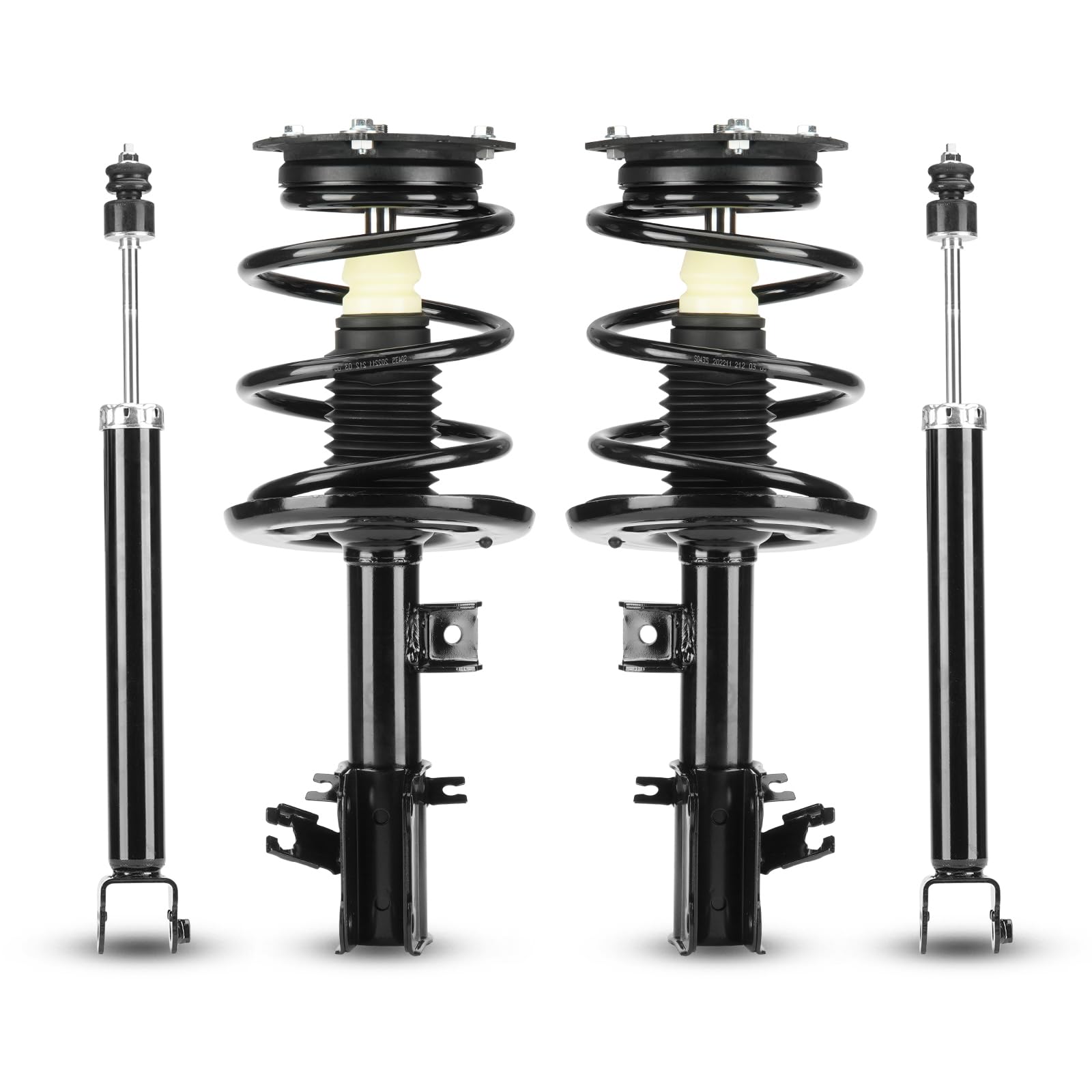 Front & Rear Struts w/Coil Springs Shocks Absorbers for Nissan Altima (Exc. Hybrid) 2007 2008 2009 2010 2011 2012, Altima S 2.5L