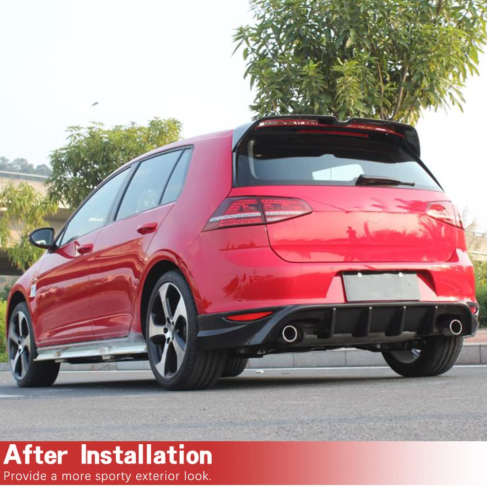 JC SPORTLINE Carbon Fiber Spoiler for VW Golf 7 MK7.5 GTI R - Style A, Model JS-0564, M Size, Custom Rear Wing Body Kit