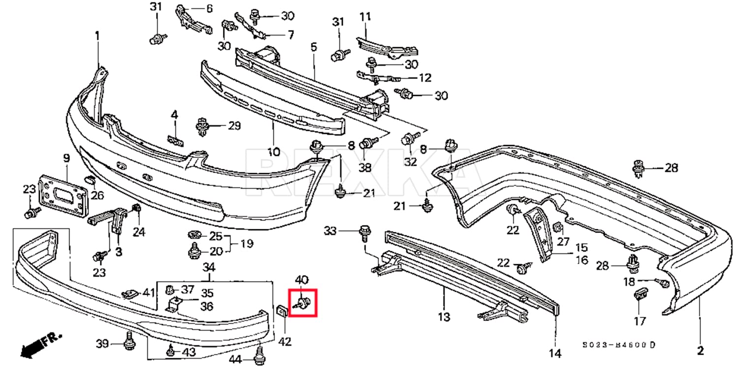 Rexka 30pcs Fender Liner Splash Shield Wheelhouse Liner Screw Phillips Truss Head Sems Compatible with Honda Acura BMW 90114-SE0