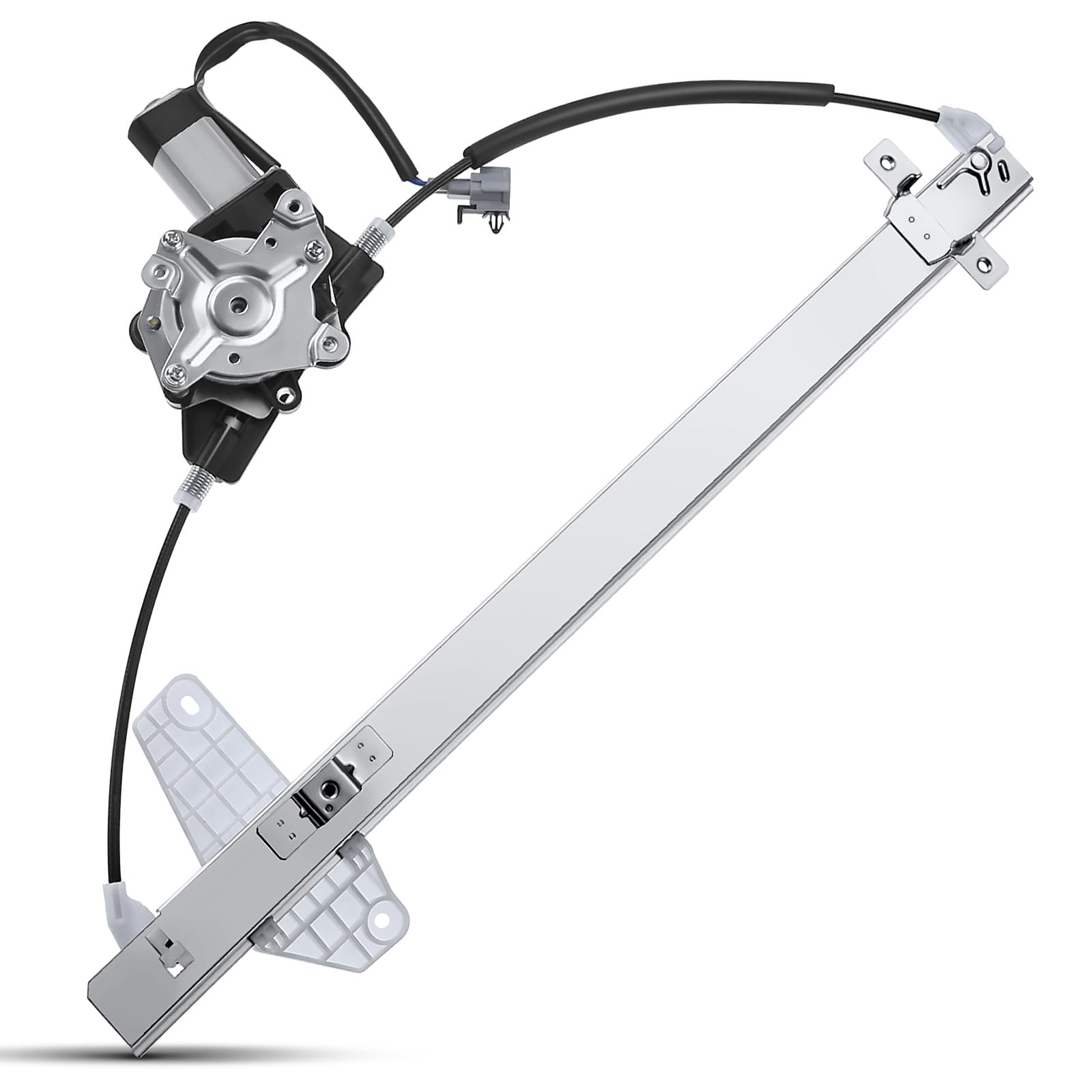 YHTAUTO Rear Power Window Regulator Passenger Side with 2-Pin Motor Assembly for Nissan Titan 2004-2015 Extended/Crew Cab Pickup