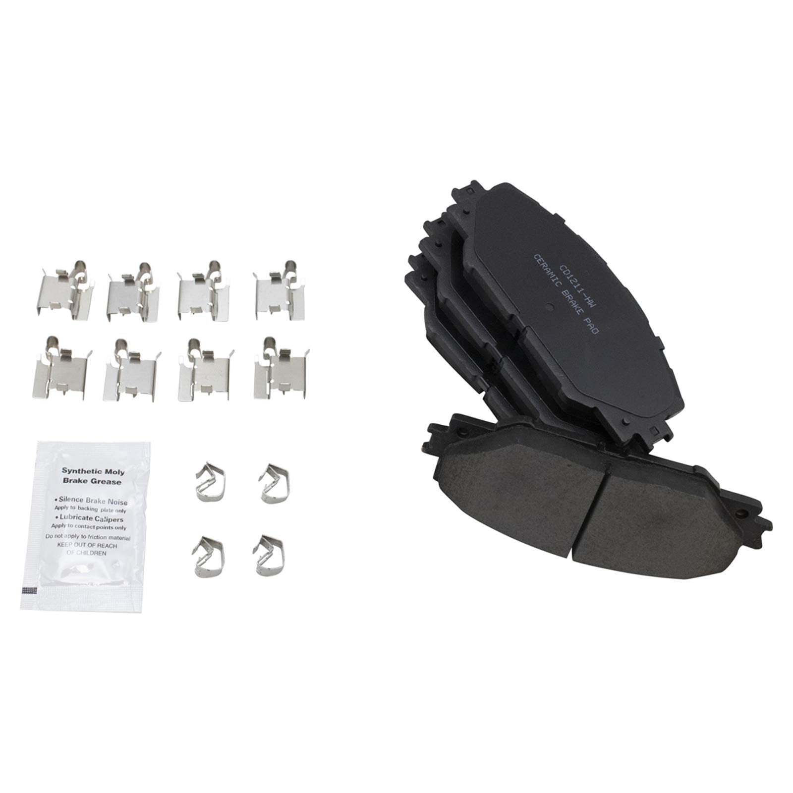Trq Front Ceramic Brake Pad Set & Rotor Pair Set For Tc Matrix Rav4 Vibe