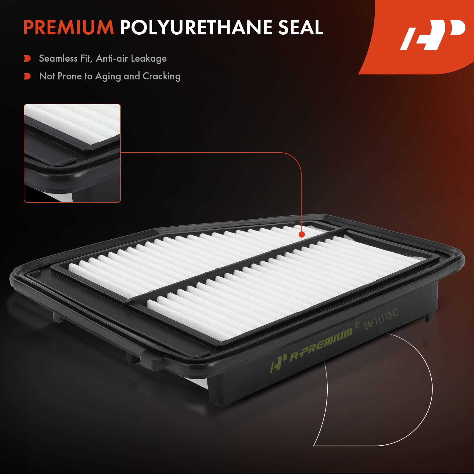 A-Premium Engine Air Filter - Compatible With Acura & Honda Models - Ilx 2013 2014 2015 2.0L, Civic 2012 2013 2014 2015 1.8L
