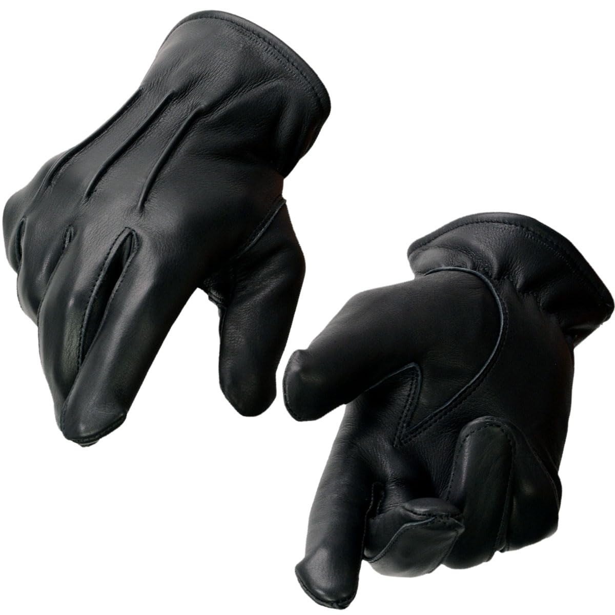 Milwaukee Leather Sh865 Men'S Black Thermal Lined Usa Deerskin Leather Motorcycle Winter Rider Gloves - 4X-Large