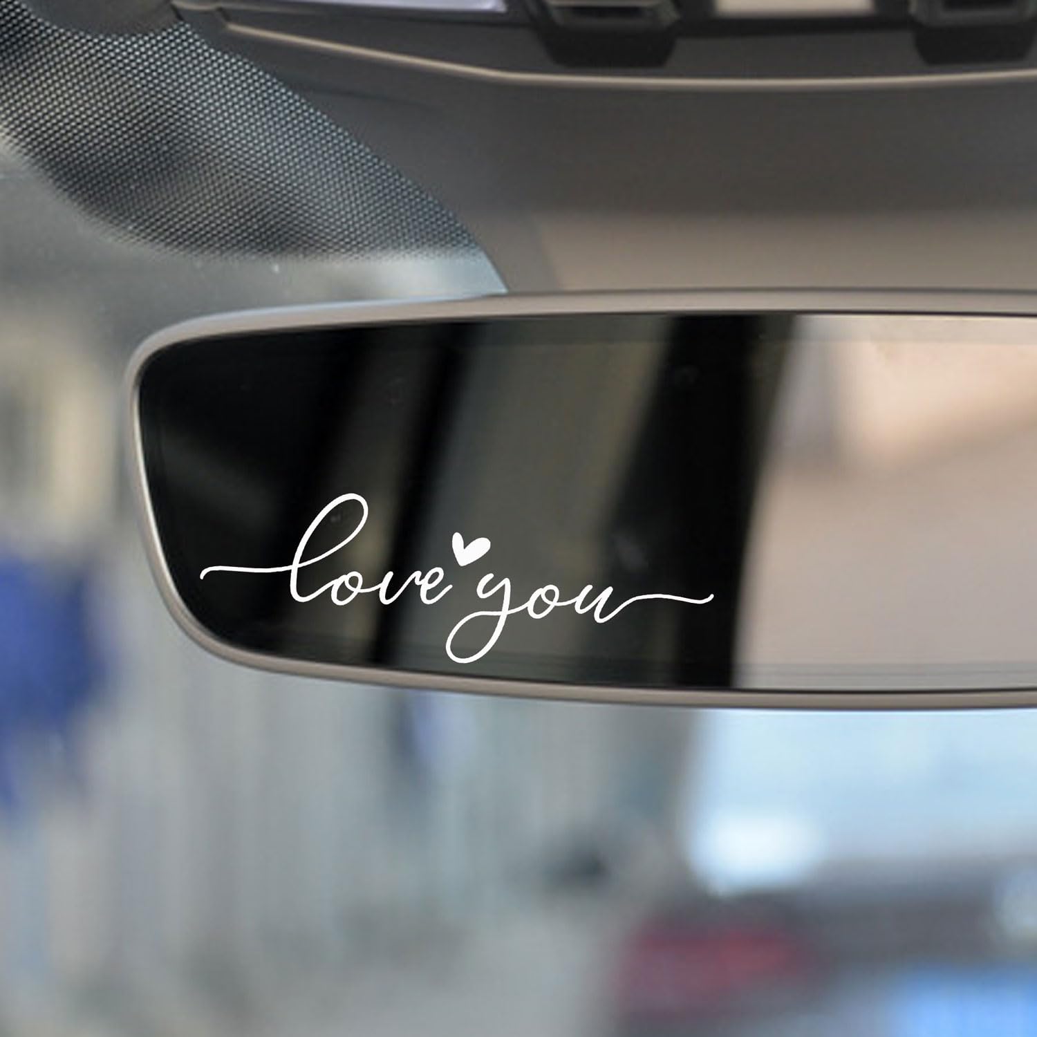 2 X Love You Car Mirror Decal, Car Mirror Decal, Car Decals, Holographic Car Decal, Rearview Mirror Decal, Cute Mirror Decal, Tu