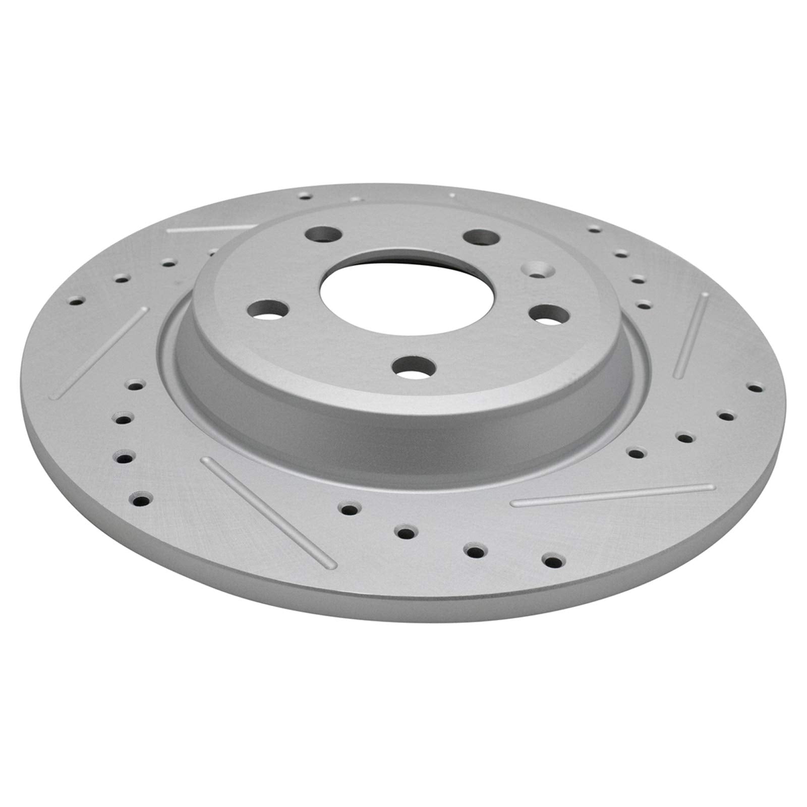 Trq Rear Performance Brake Rotor Drilled Slotted Pair Set For Audi A4 / A4 Quattro / A5 / A5 Quattro / A5 Sportback / A6 / A6 Qu
