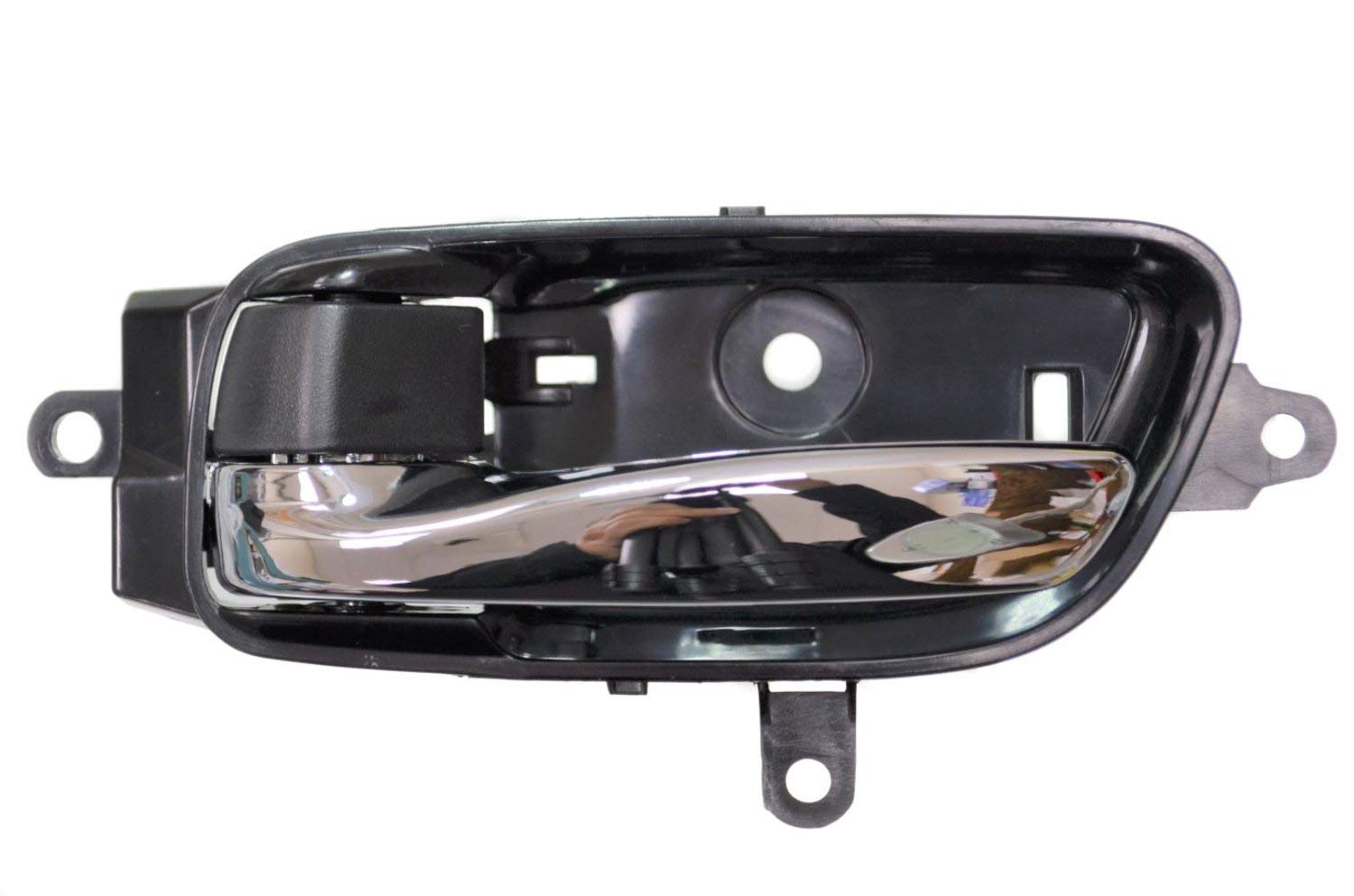 PT Auto Warehouse NI2530MALH  Interior Inner Inside Door Handle, Chrome Lever with Black Knob/Housing  Left Driver Side