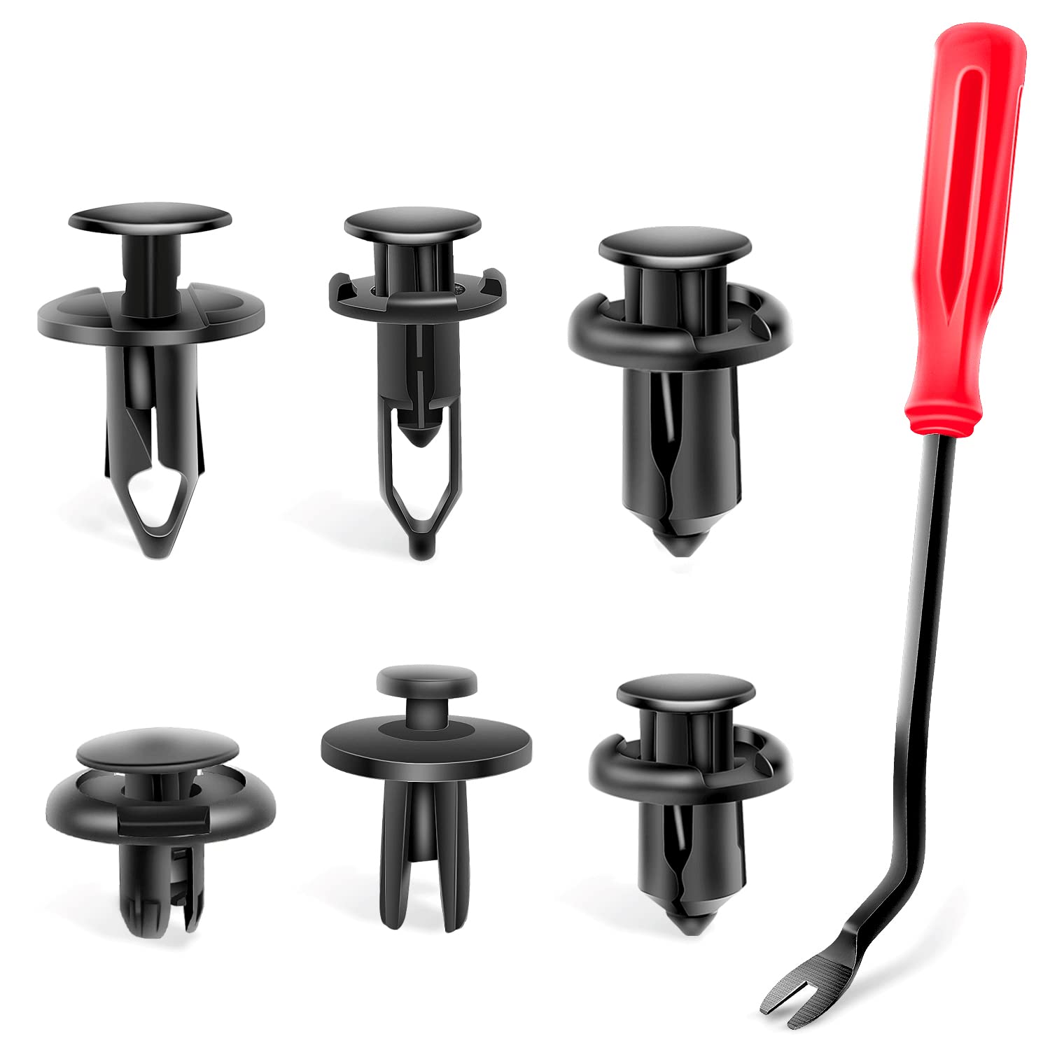 Nilight Car Retainer Clips Fastener Remover 6.3Mm 8Mm 9Mm 10Mm Expansion Screws Replacement Kit Bumper Push Rivet Clips For Gm F