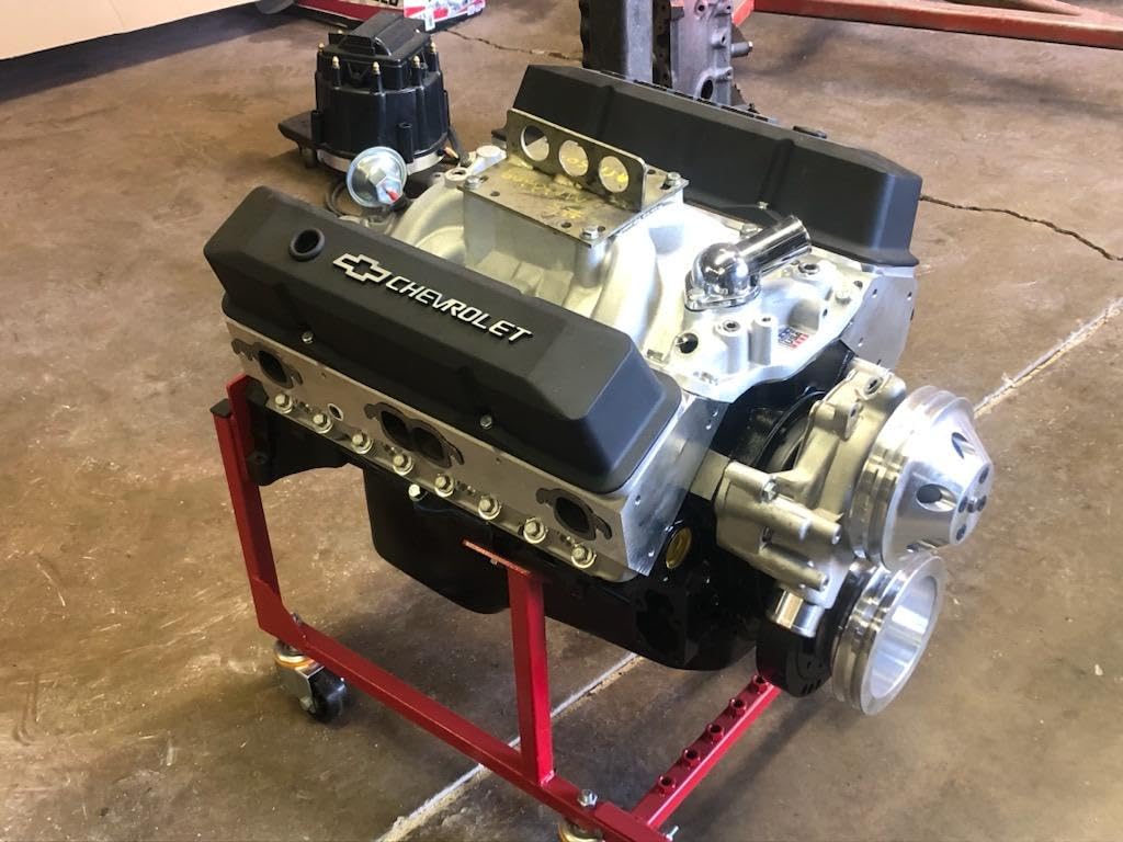 NATIONAL STANDARD Rolling Engine Cradle Stand with Wheels, Fits Chevy V8 Small Block and Big Block, Steel Construction, Built in