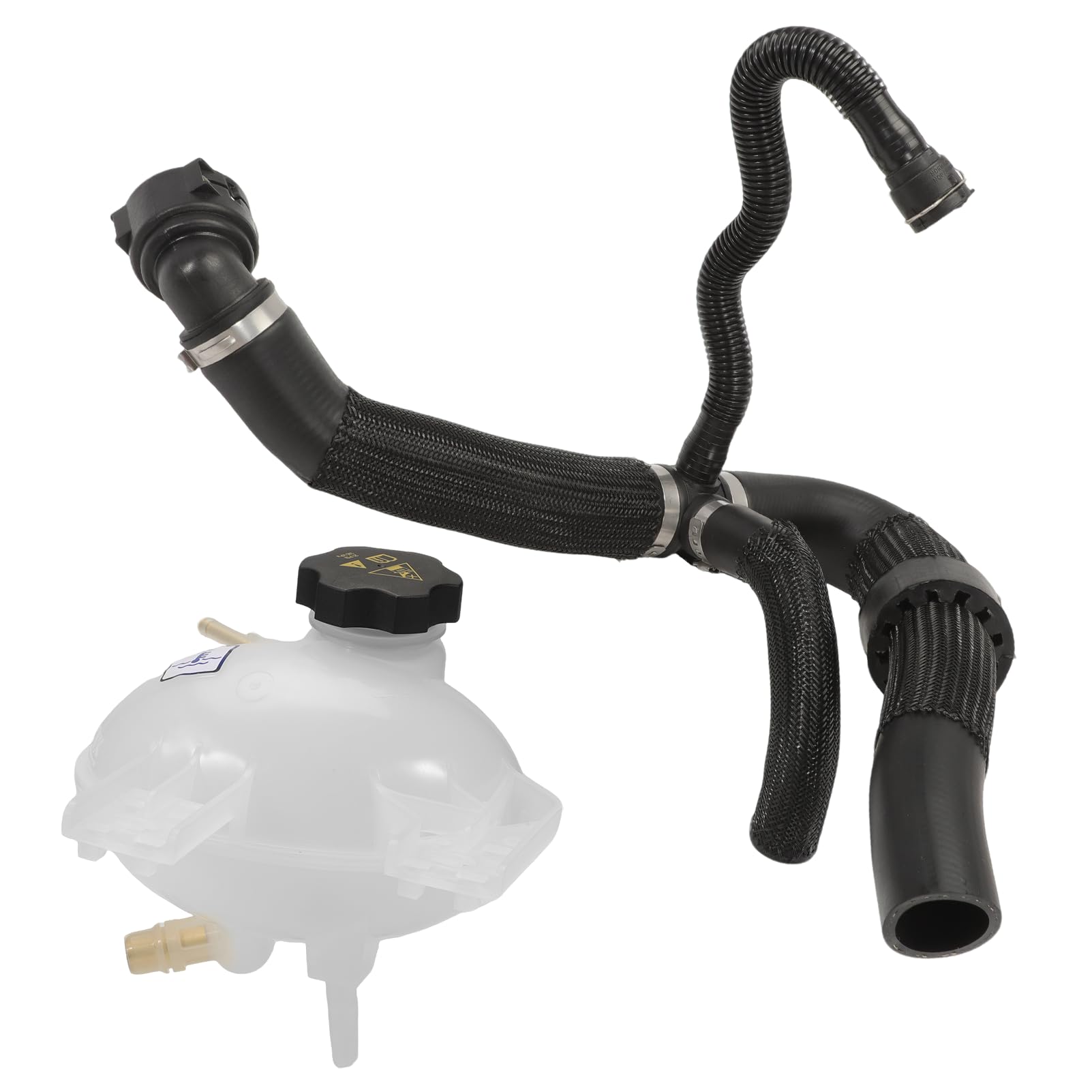 Engine Radiator Coolant Reservoir Expansion Tank and Lower Coolant Outlet Hose Compatible with 2015-2021 Renegade 2.4L, 2017-202