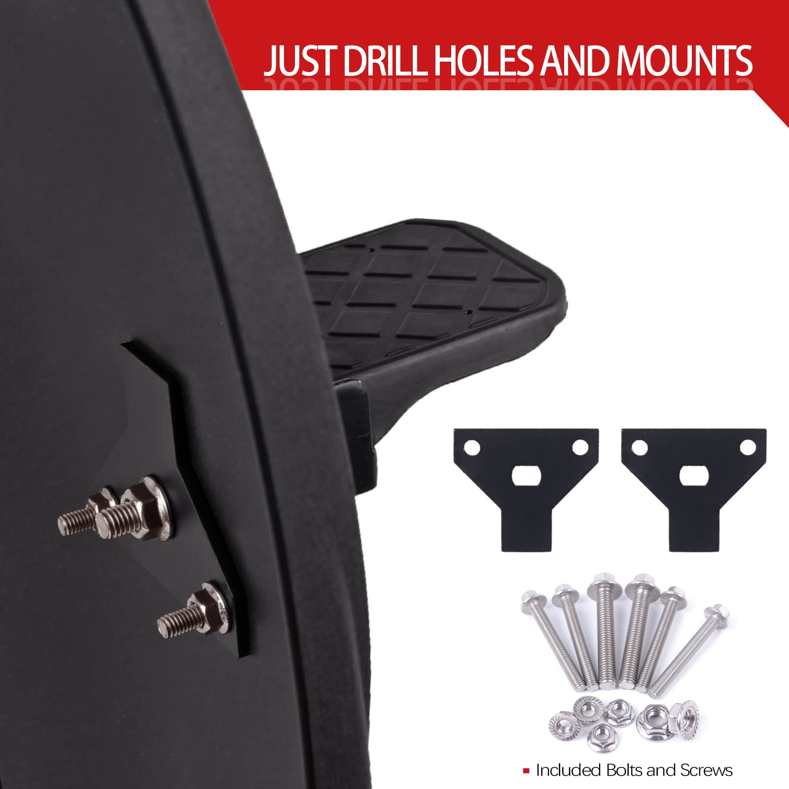 Xislet Pairs ATV Foot Rests for Four Wheeler Rear Passenger Foot Peg Universal Compatible with ATV Such as Polaris Sportsman Scr