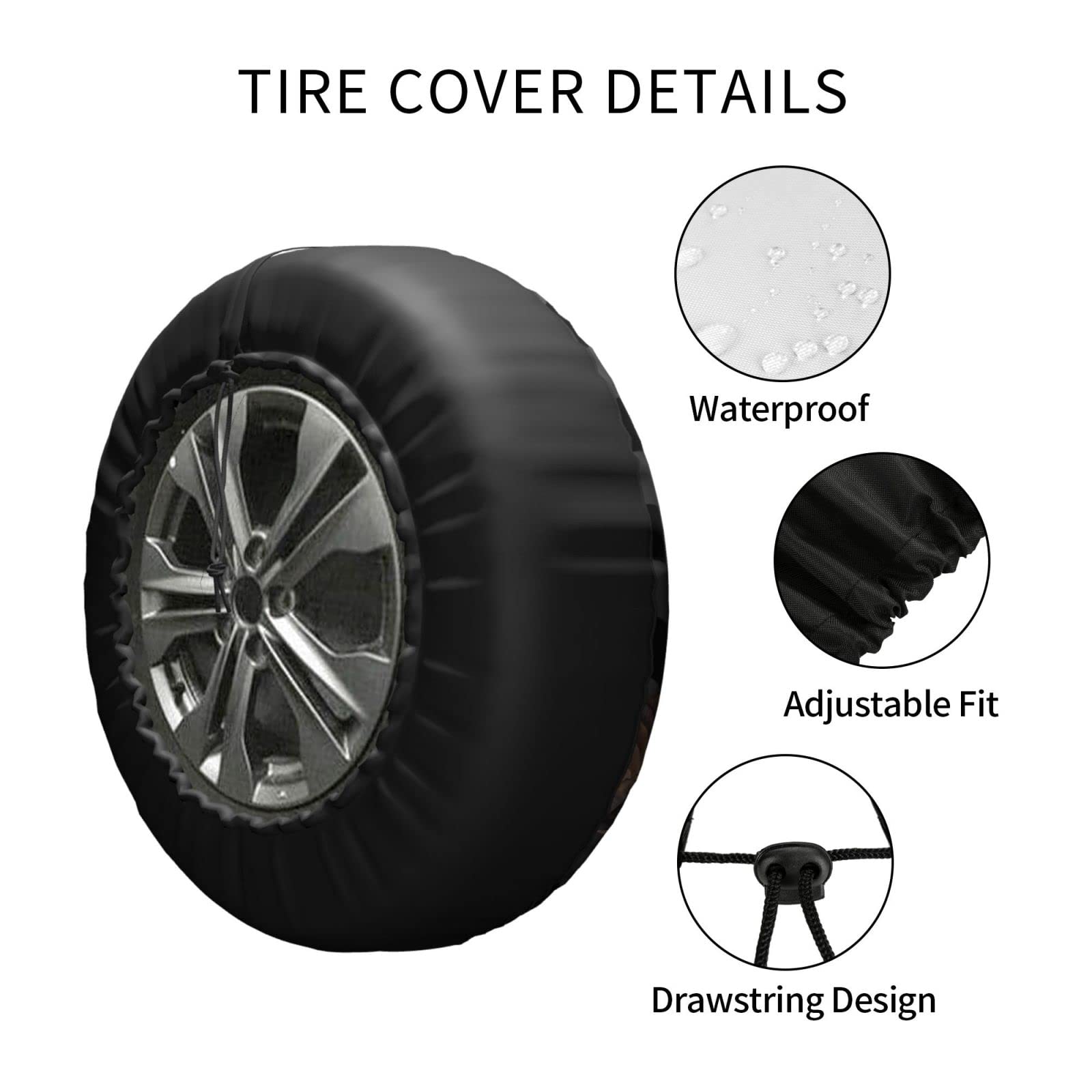 Spare Tire Cover American Flag Eagle Covers Weatherproof Wheel Protector Universal Fit For Camper Trailer Rv Suv Truck 15 Inch