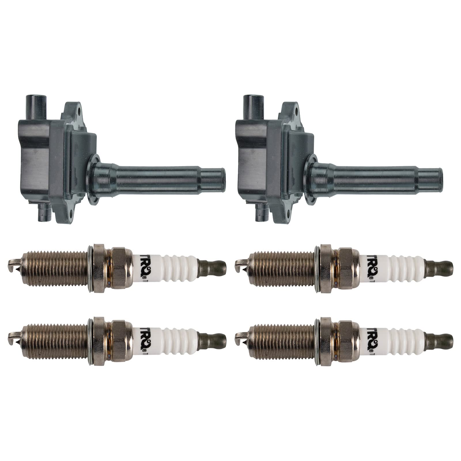 TRQ Ignition Coil and Spark Plug Kit - 6 Iridium Spark Plugs for 1995-2000 Kia Sportage, Model TKA05825