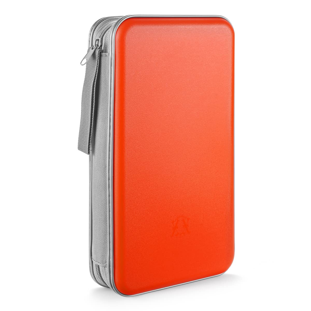 Liovode Dvd Case, 96 Capacity Portable Cd Case Holder Storage Hard Plastic Dvd Media Wallet Holder Organizer For Car (Orange)