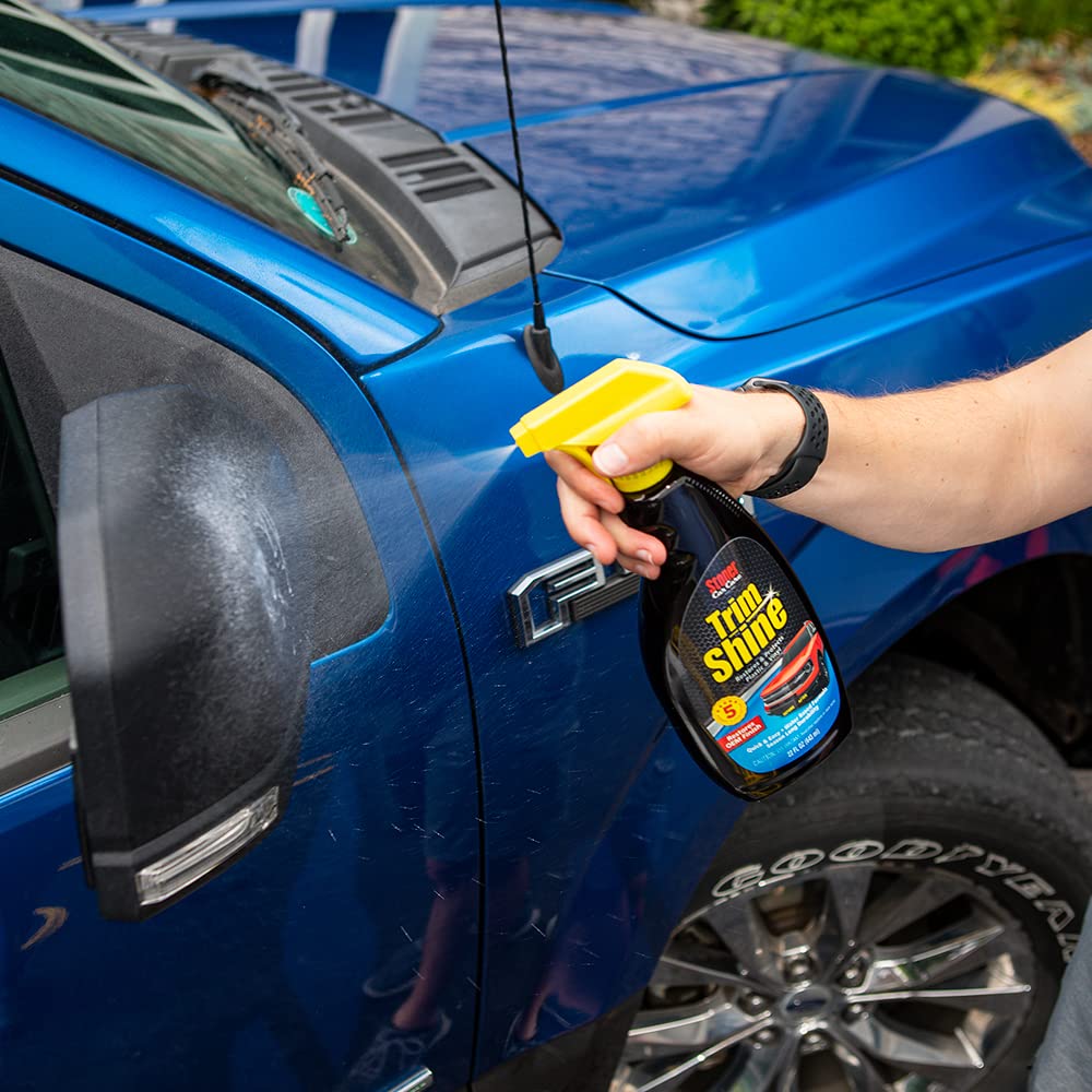 Stoner Car Care 92034-4Pk Trim Shine Vinyl And Plastic Spray Protectant Coating For Automotive Interior And Exterior Restores Oe