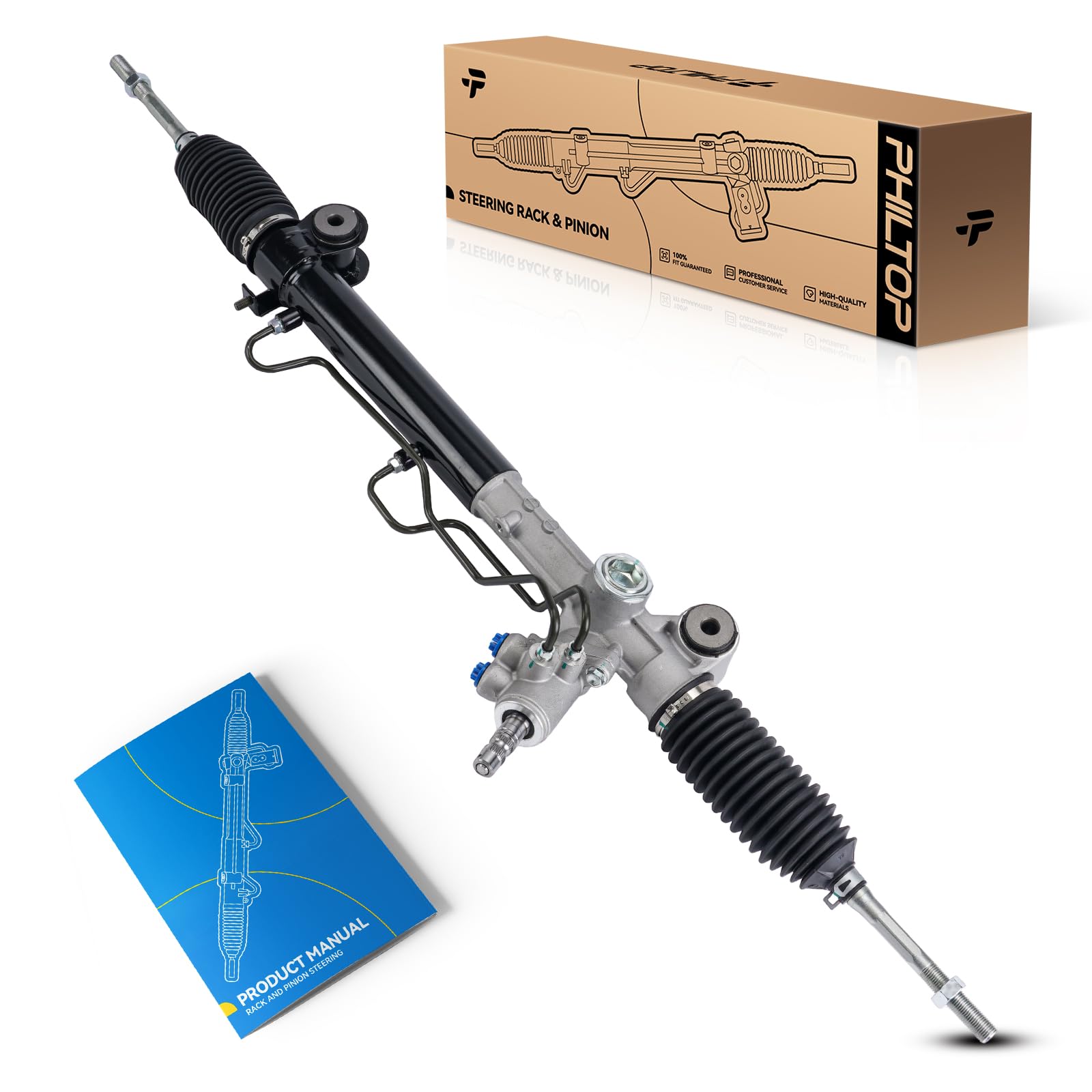 PHILTOP Hydraulic Power Steering Rack and Pinion Fit for 2002-2003 2005-2006 Camry 2.4L 3.0L/2005-2006 Camry 3.3L/2004 Camry All