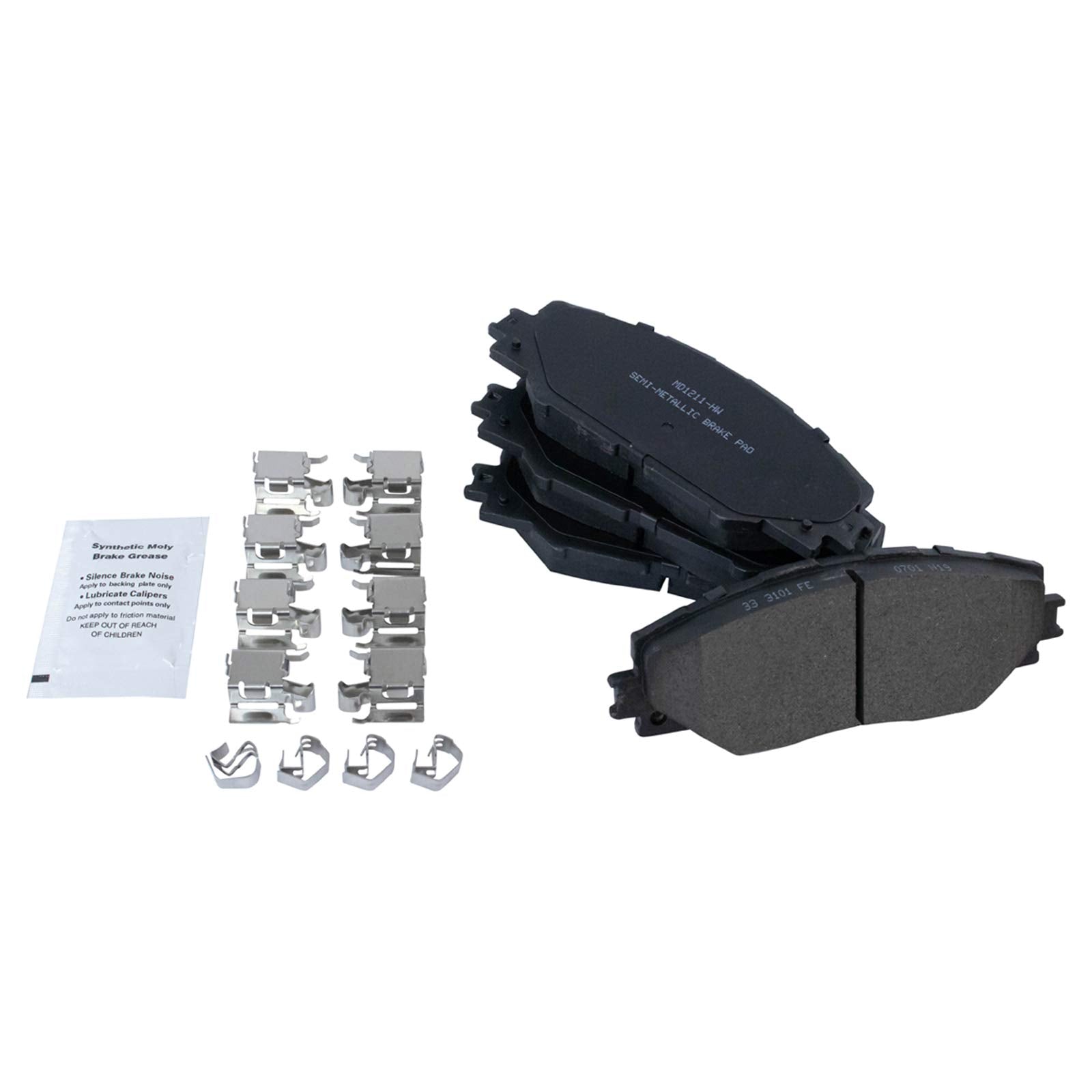 Trq Front Disc Brake Rotor & Metallic Brake Pad Kit Set Compatible With 2009-2013 Toyota Marix / 2006-2018 Toyota Rav4 / 2011-20